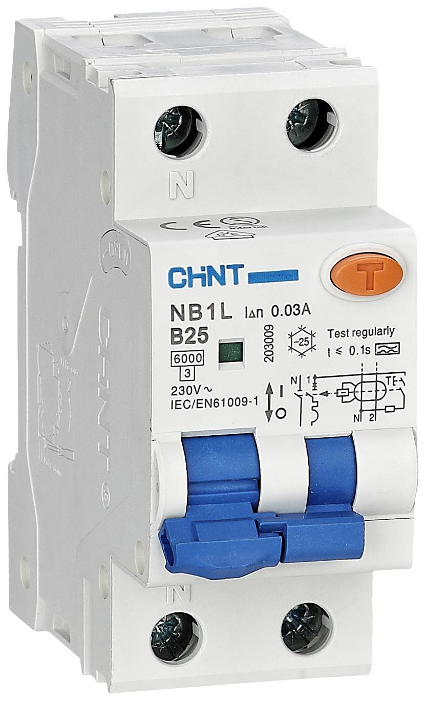 Chint 203009 FI-Schutzschalter/Leitungsschutzschalter 1polig 25A 0.03A 240 V, 415V
