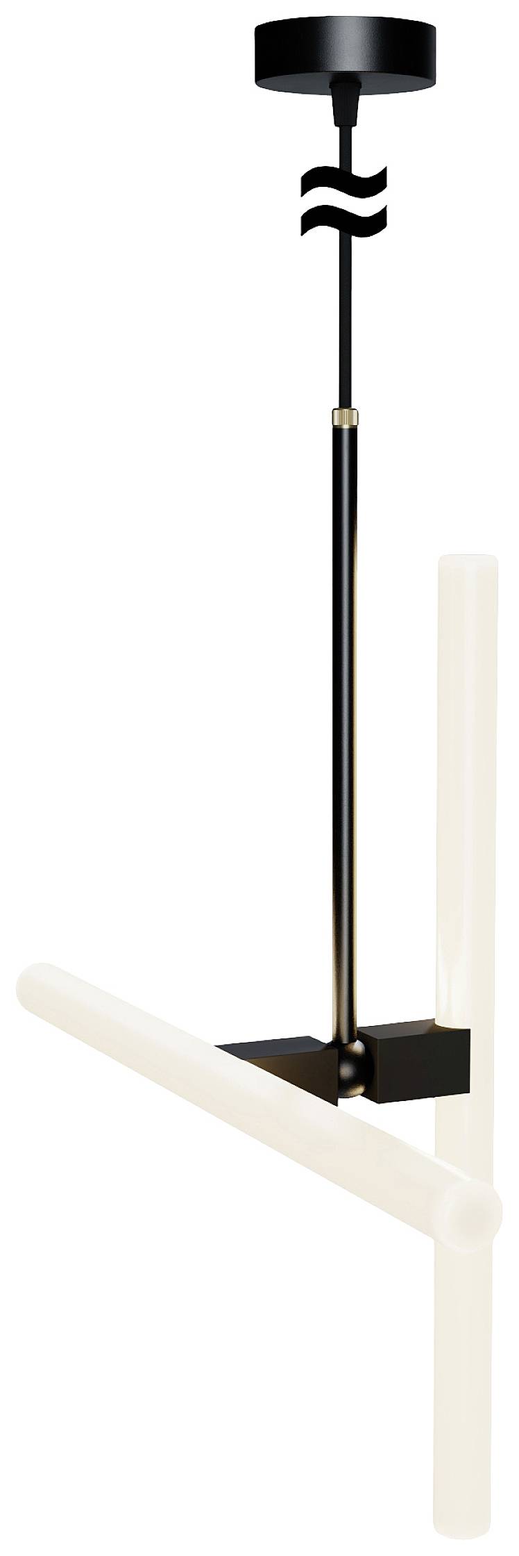 Segula 50968 Deckenleuchte AXIS, 2x S14d, Metall schwarz LED-Deckenleuchte S14d Schwarz