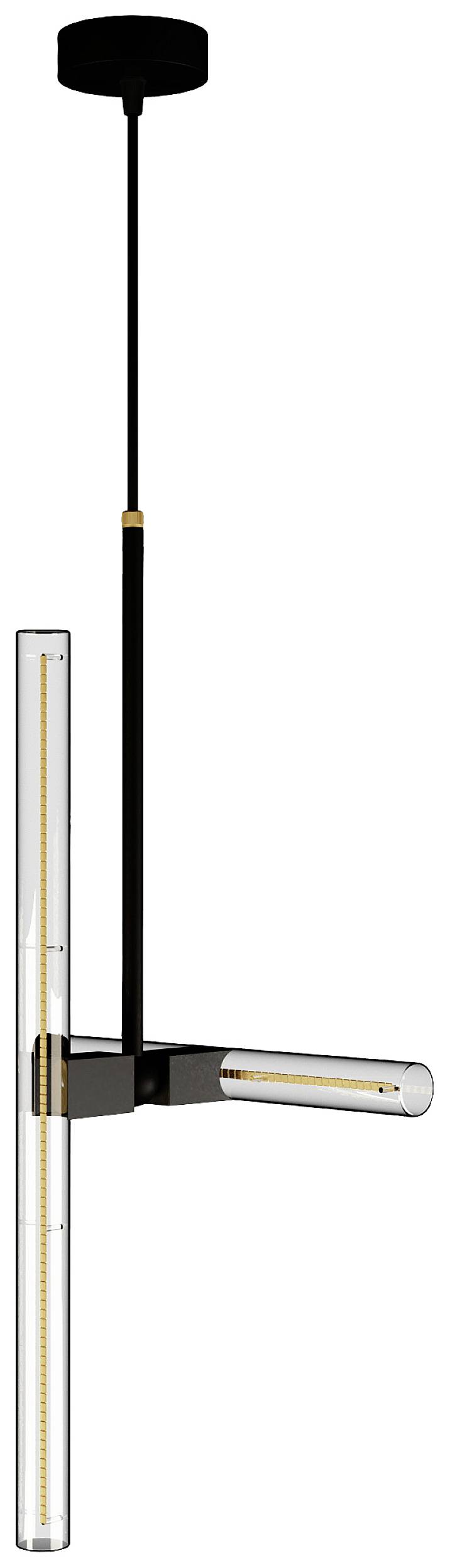 Segula 50968 Deckenleuchte AXIS, 2x S14d, Metall schwarz LED-Deckenleuchte S14d Schwarz