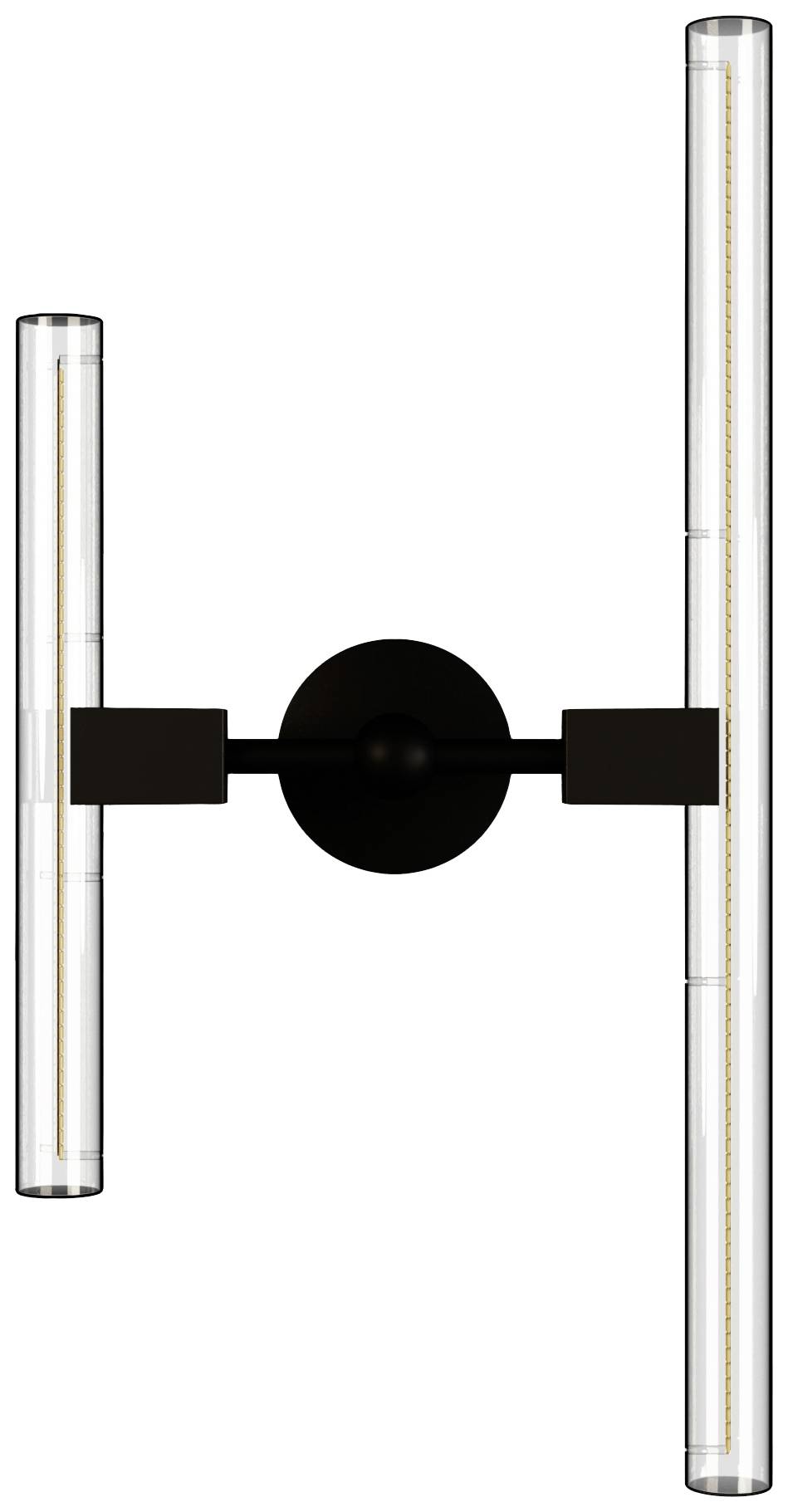 Segula Wandleuchte VOLTAGE, 2x S14d, Metall schwarz 50967 LED-Wandleuchte S14d LED Schwarz