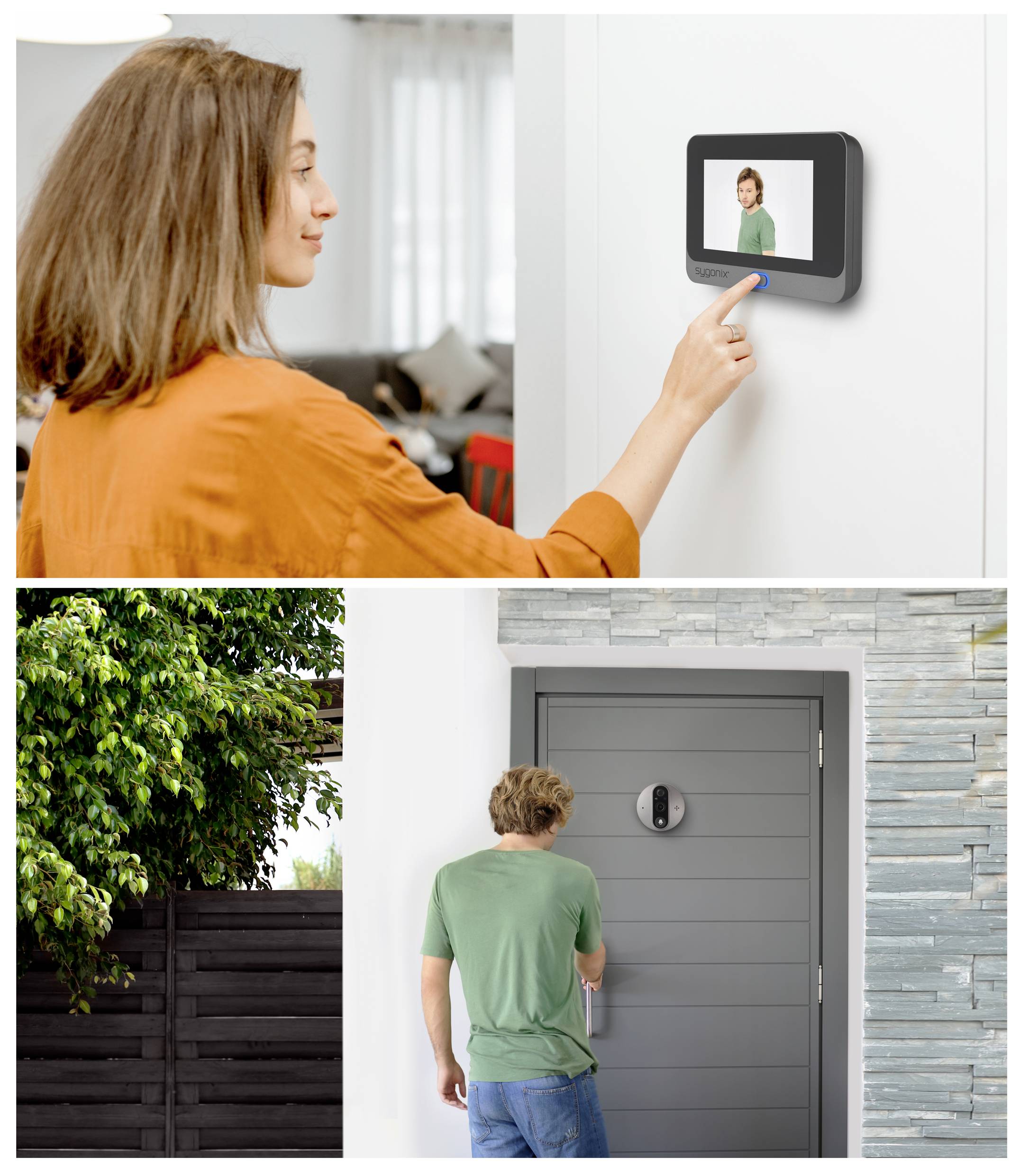 Sygonix IP-Video-Türsprechanlage WLAN Kamera, Video-Inneneinheit Grau