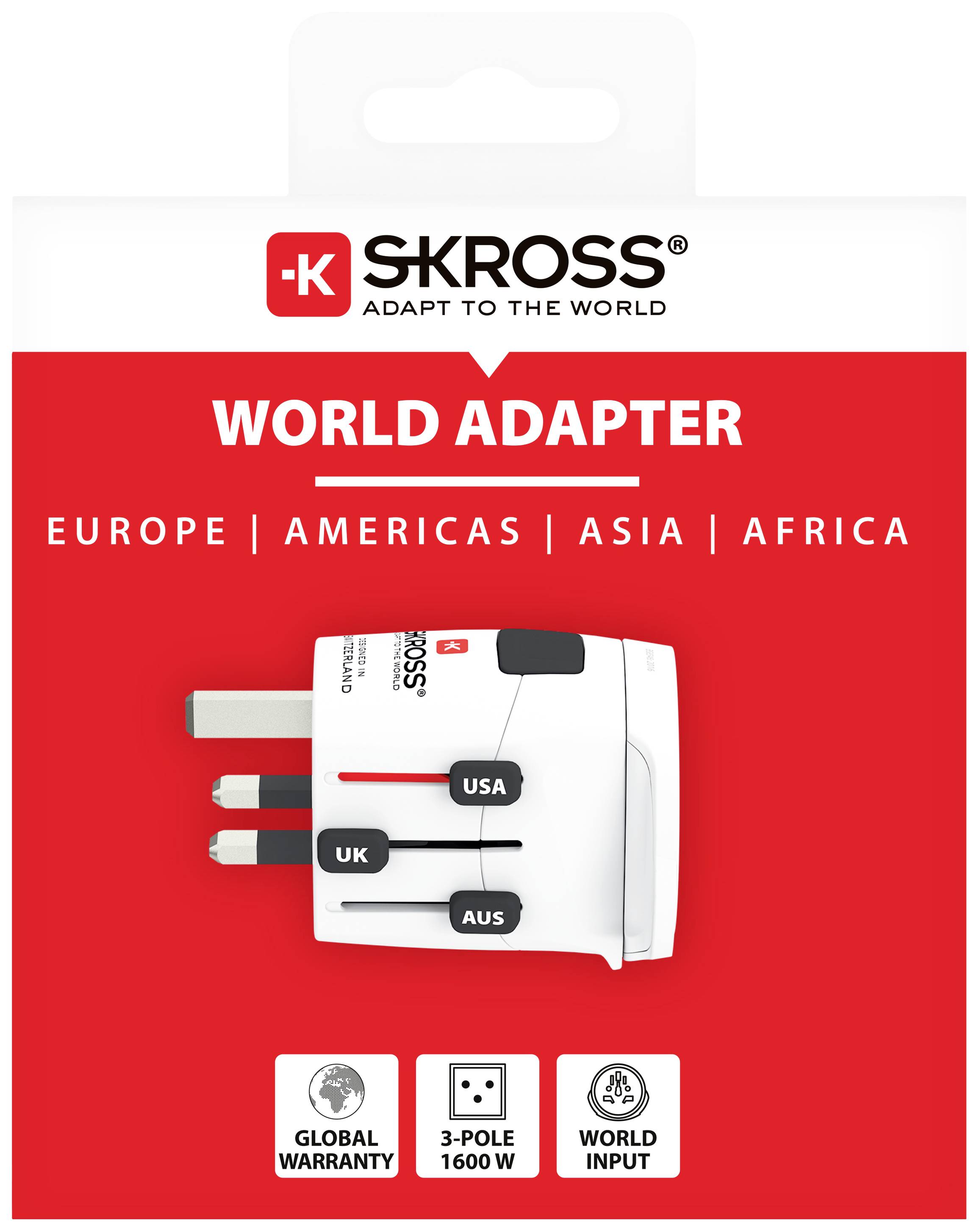 Skross 1103165 Reiseadapter Pro Light World