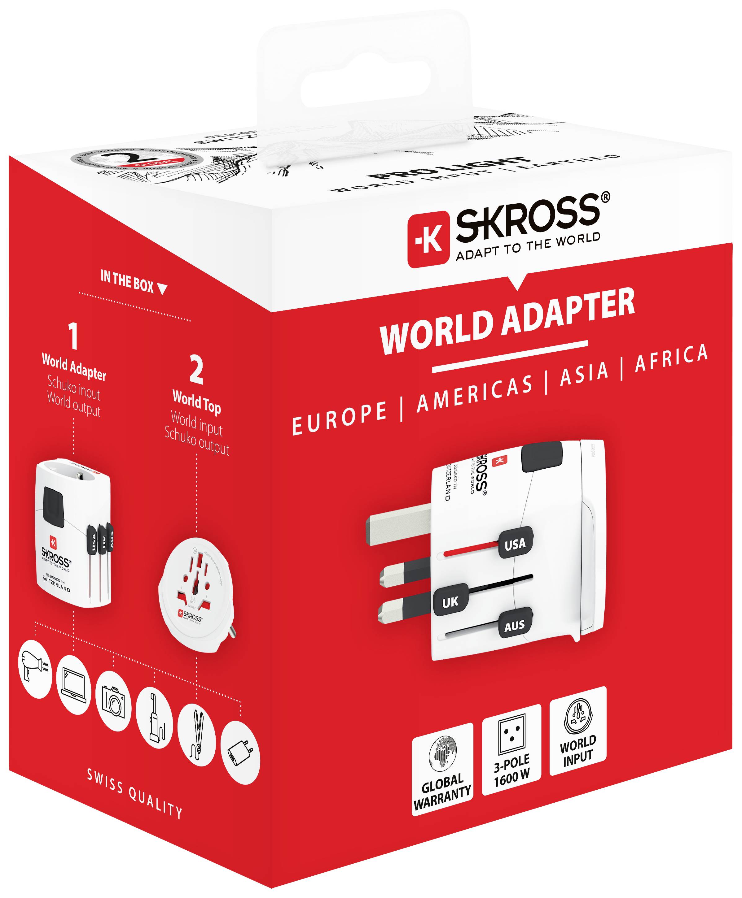 Skross 1103165 Reiseadapter Pro Light World