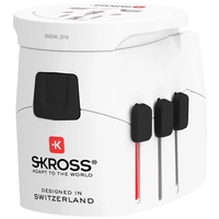 Skross 1302470 Reiseadapter Pro Light USB (2xA) -World Skross 1302470 Reiseadapter Pro Light USB (2xA) -World