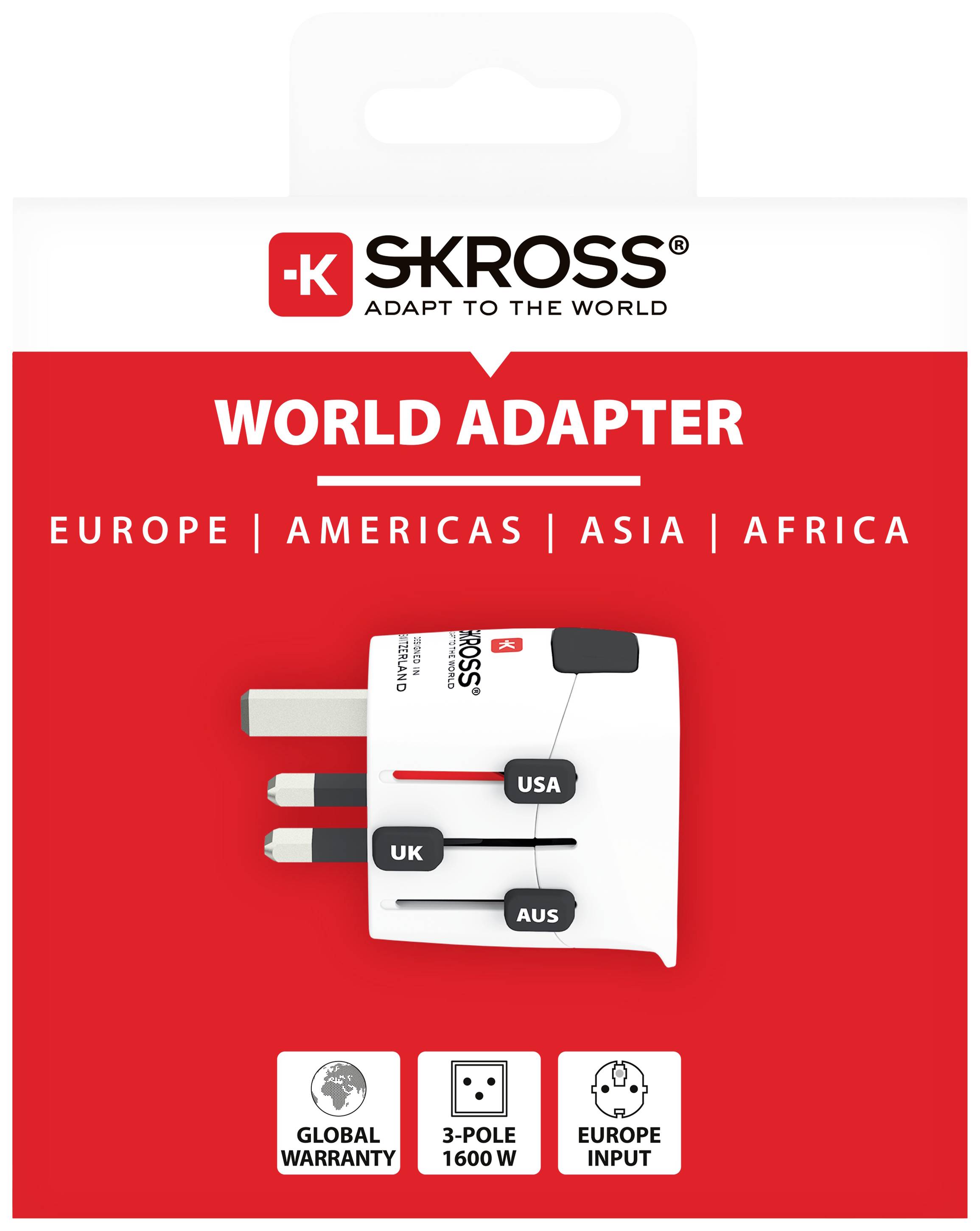 SKROSS Länderstecker PRO Light white