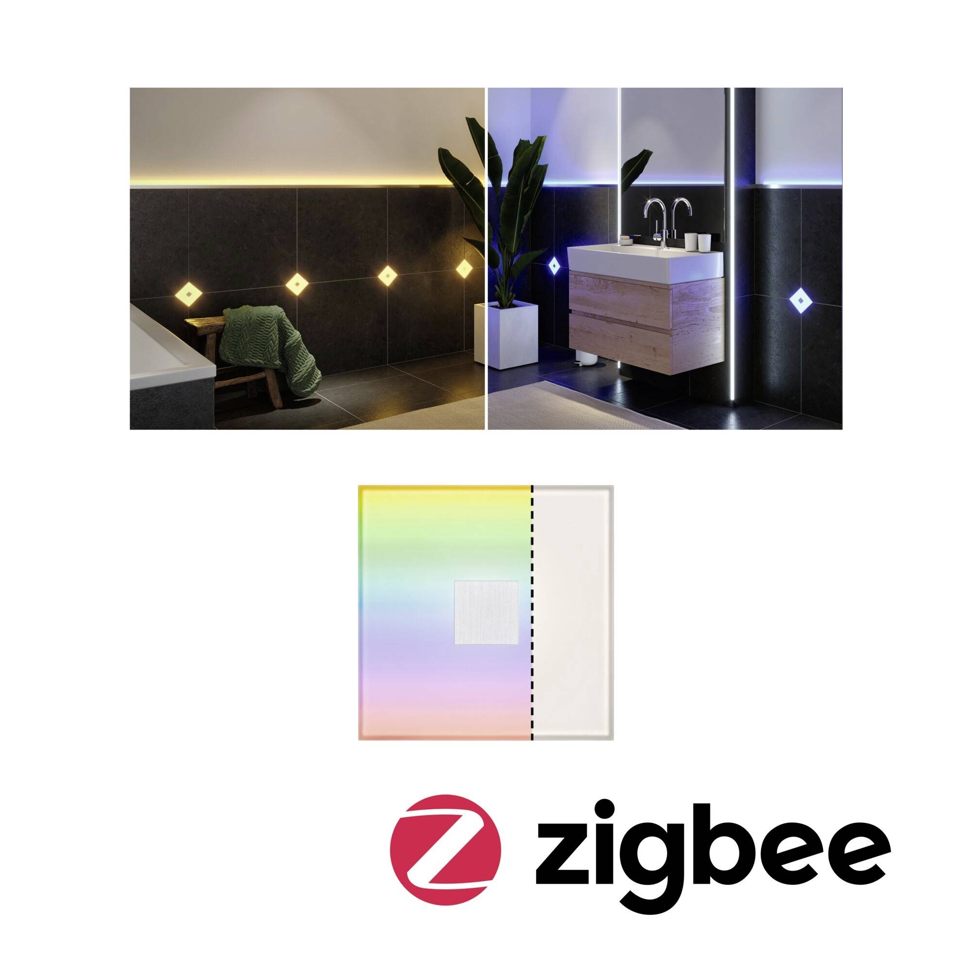 Paulmann LumiTiles Extension Square 10x10cm 78414 LED-Panel (Erweiterung) LED Warmweiß Weiß