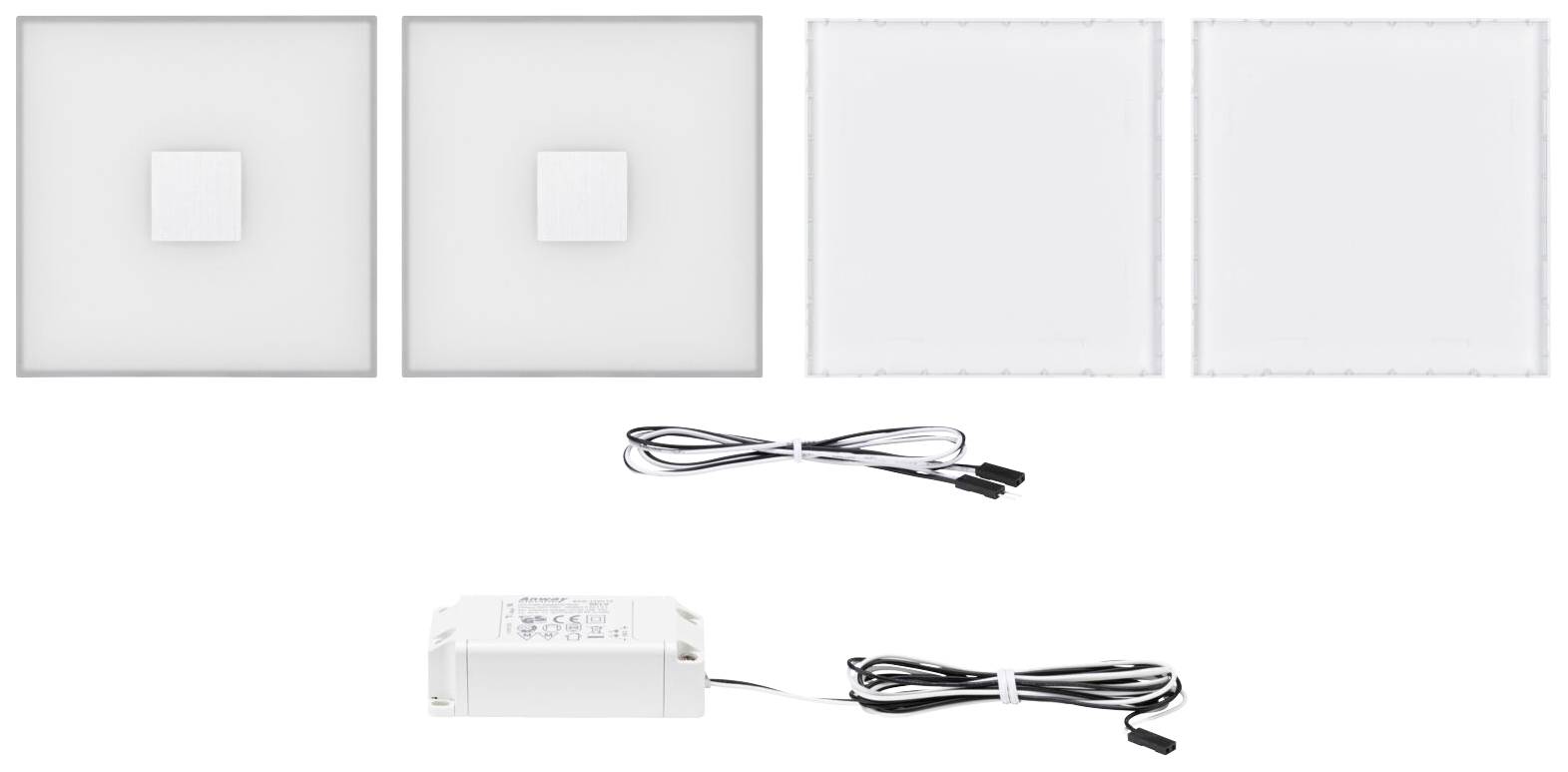 Paulmann LumiTiles Basic Set Square 10x10cm 78401 LED-Panel (Basis) LED 2.2W Warmweiß Weiß