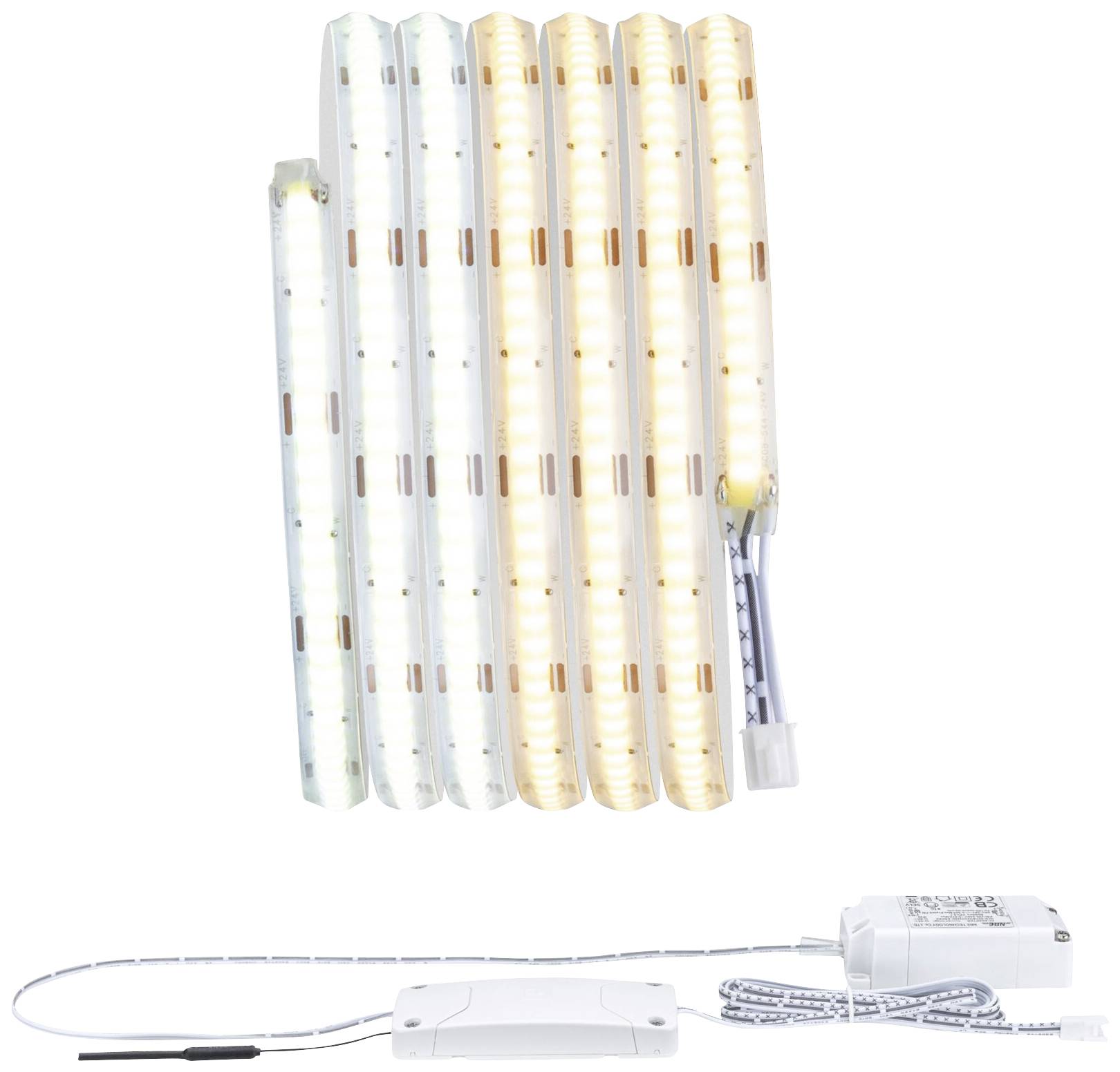 Paulmann LumiTiles COB Slim Stripe Set Zigbee 2m 78427 LED-Streifen-Basisset LED Warmweiß Weiß