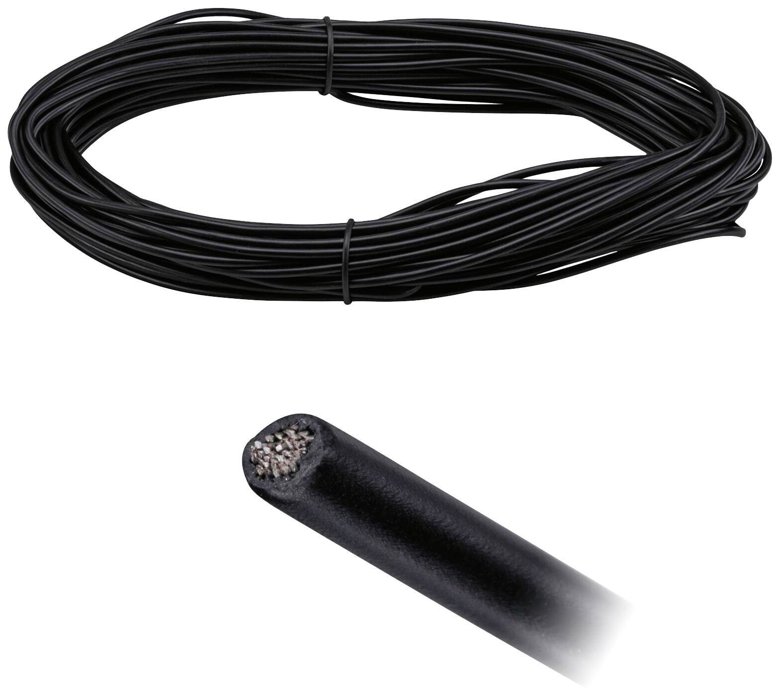 Paulmann Wire Corduo Spannseil 20m Sz 2,5qmm iso 94593 Niedervolt-Seilsystem-Komponente Schwarz