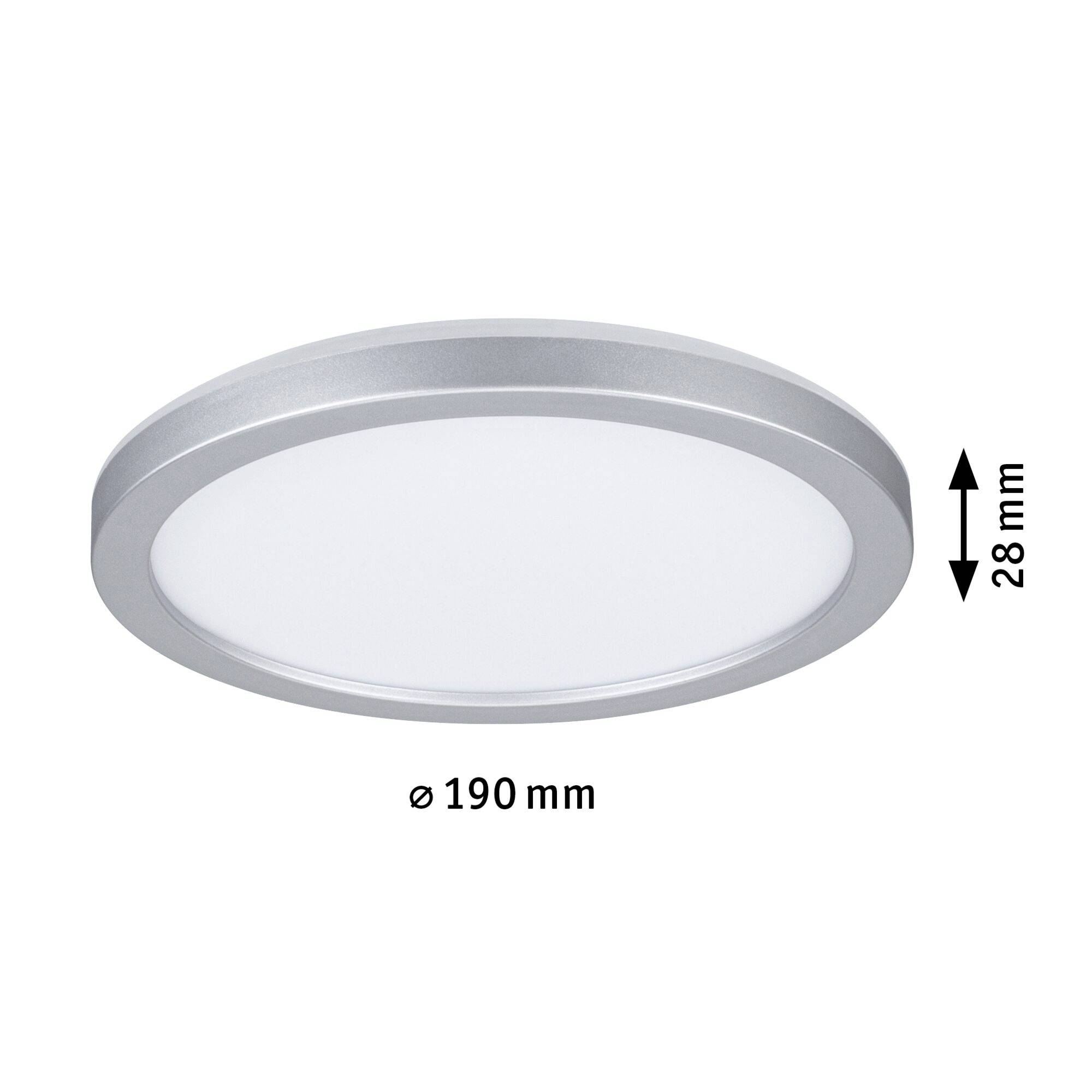 Paulmann 70990 P Atria Shine 11,2W 3000K 190mm ch mt Ks LED-Deckenleuchte LED 11.2W Chrom (matt)