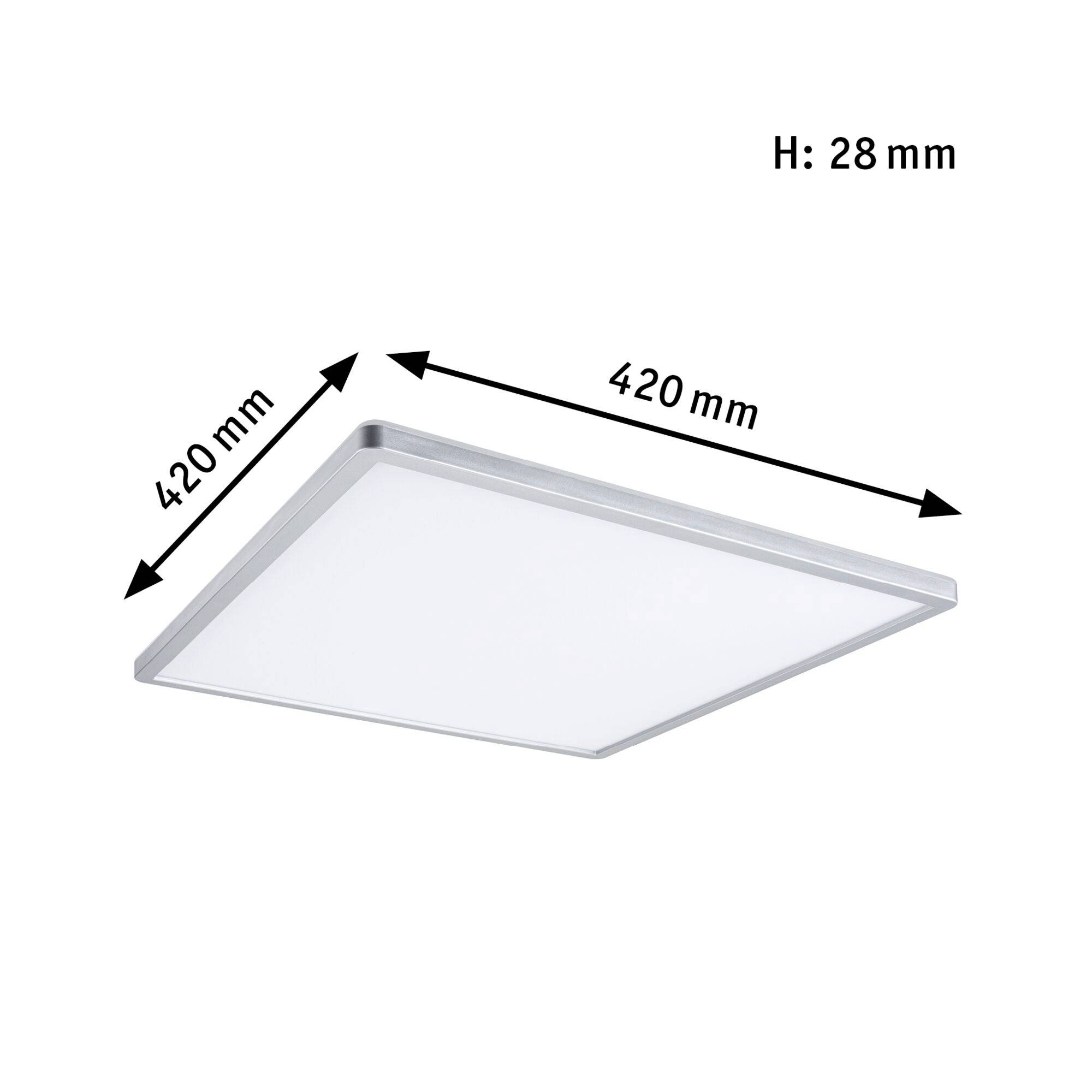 Paulmann 70995 P Atria Shine 22W 3000K 3Dim 420x420 chr LED-Deckenleuchte 22W Chrom (matt)
