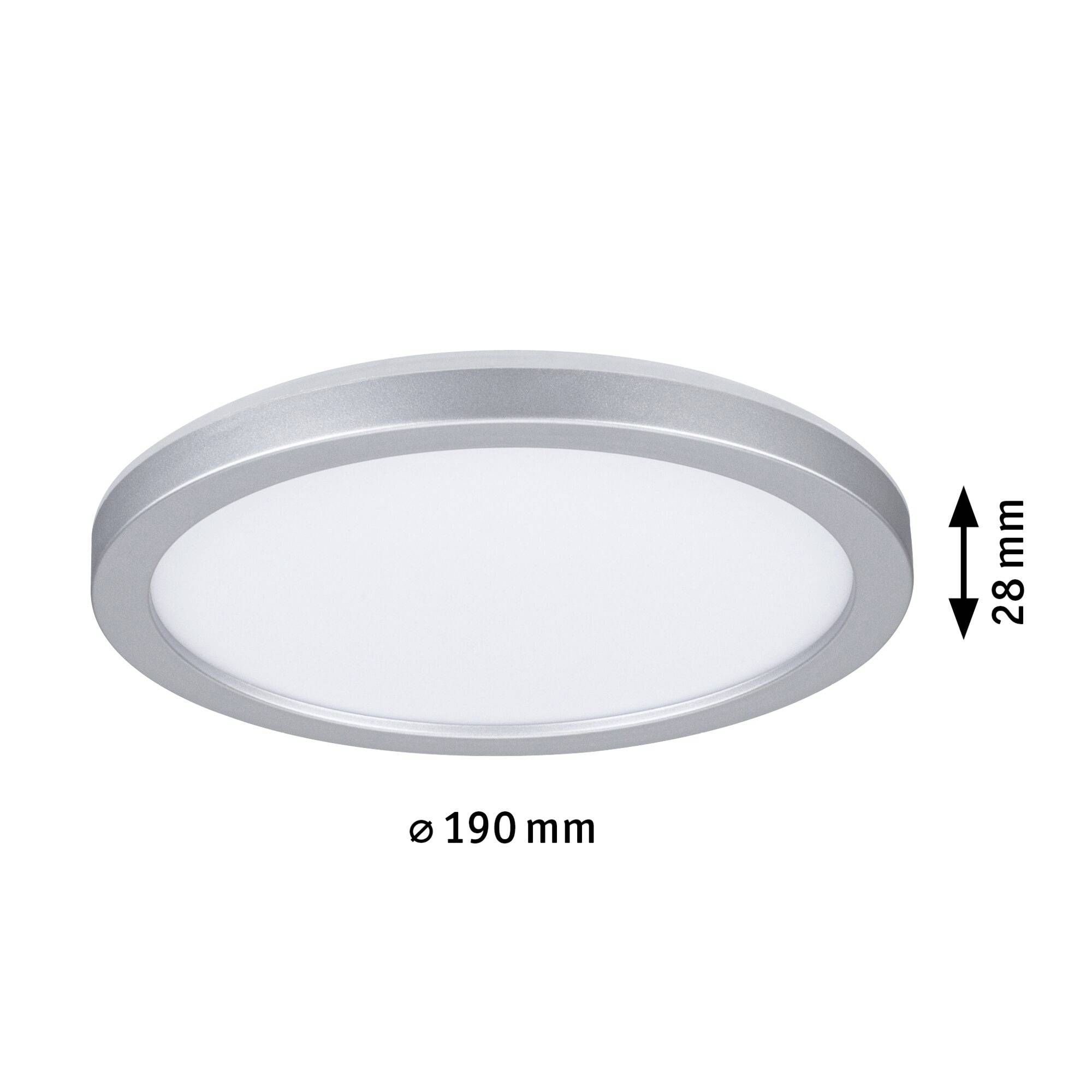 Paulmann 71004 P Atria Shine 11,2W 4000K 190mm ch mt Ks LED-Deckenleuchte 11.2W Chrom (matt)