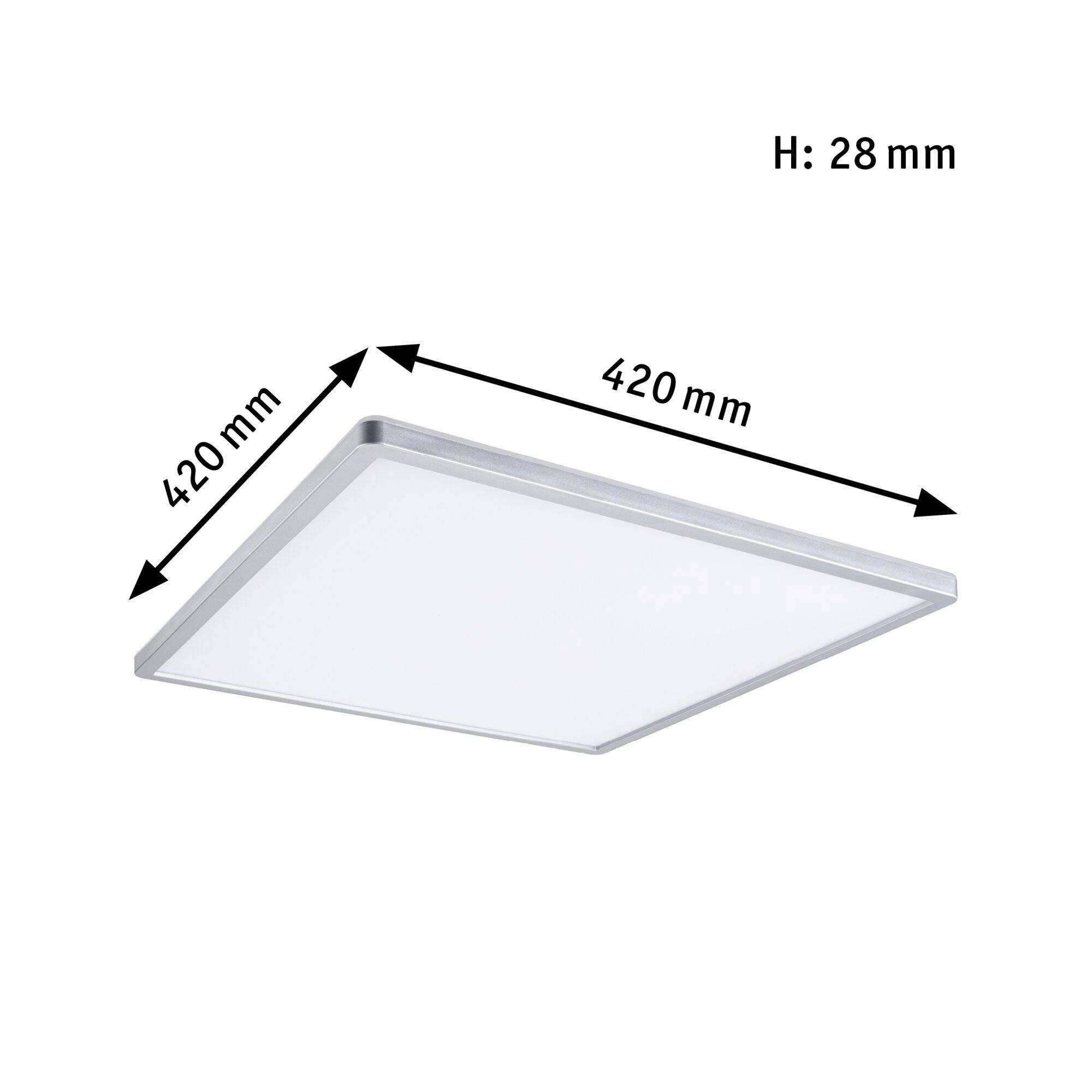 Paulmann 71009 P Atria Shine 22W 4000K 3Dim 420x420 chm LED-Deckenleuchte 22W Chrom (matt)