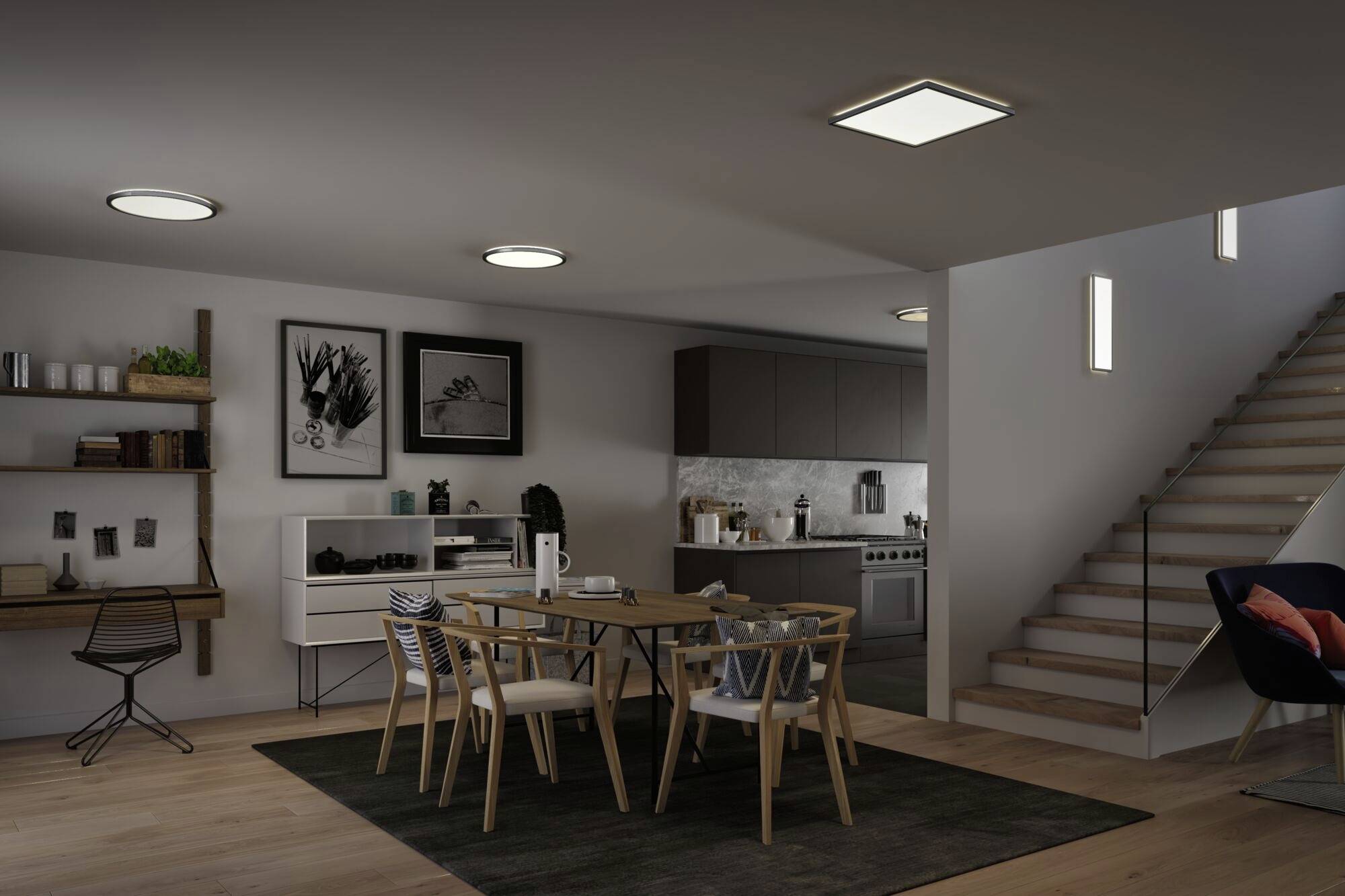 Paulmann 71009 P Atria Shine 22W 4000K 3Dim 420x420 chm LED-Deckenleuchte 22W Chrom (matt)