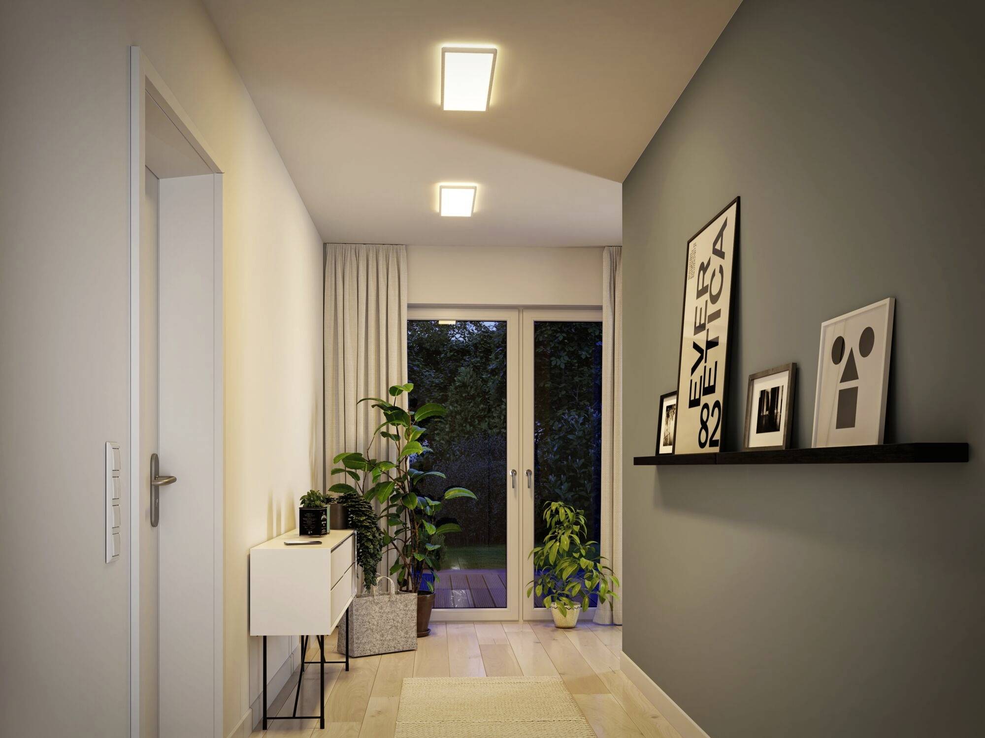 Paulmann 79925 P Atria Shine 22W 3000K 580x200mm ws Kst LED-Deckenleuchte 22W Weiß