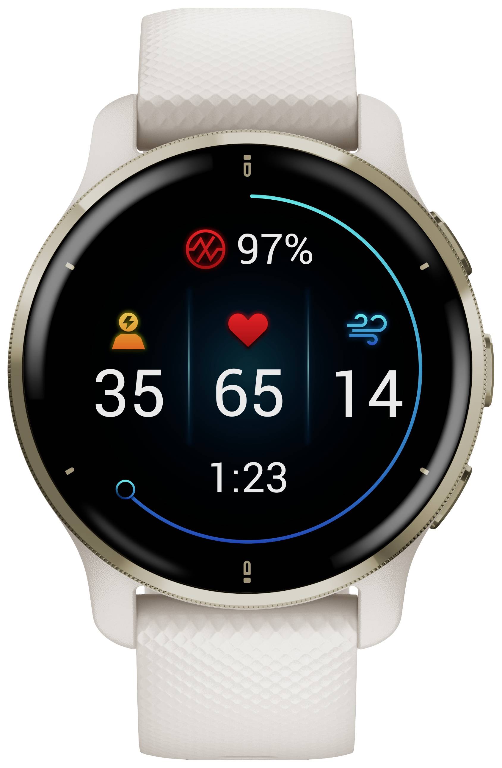 Garmin VENU® 2 PLUS Smartwatch 43 mm Elfenbein