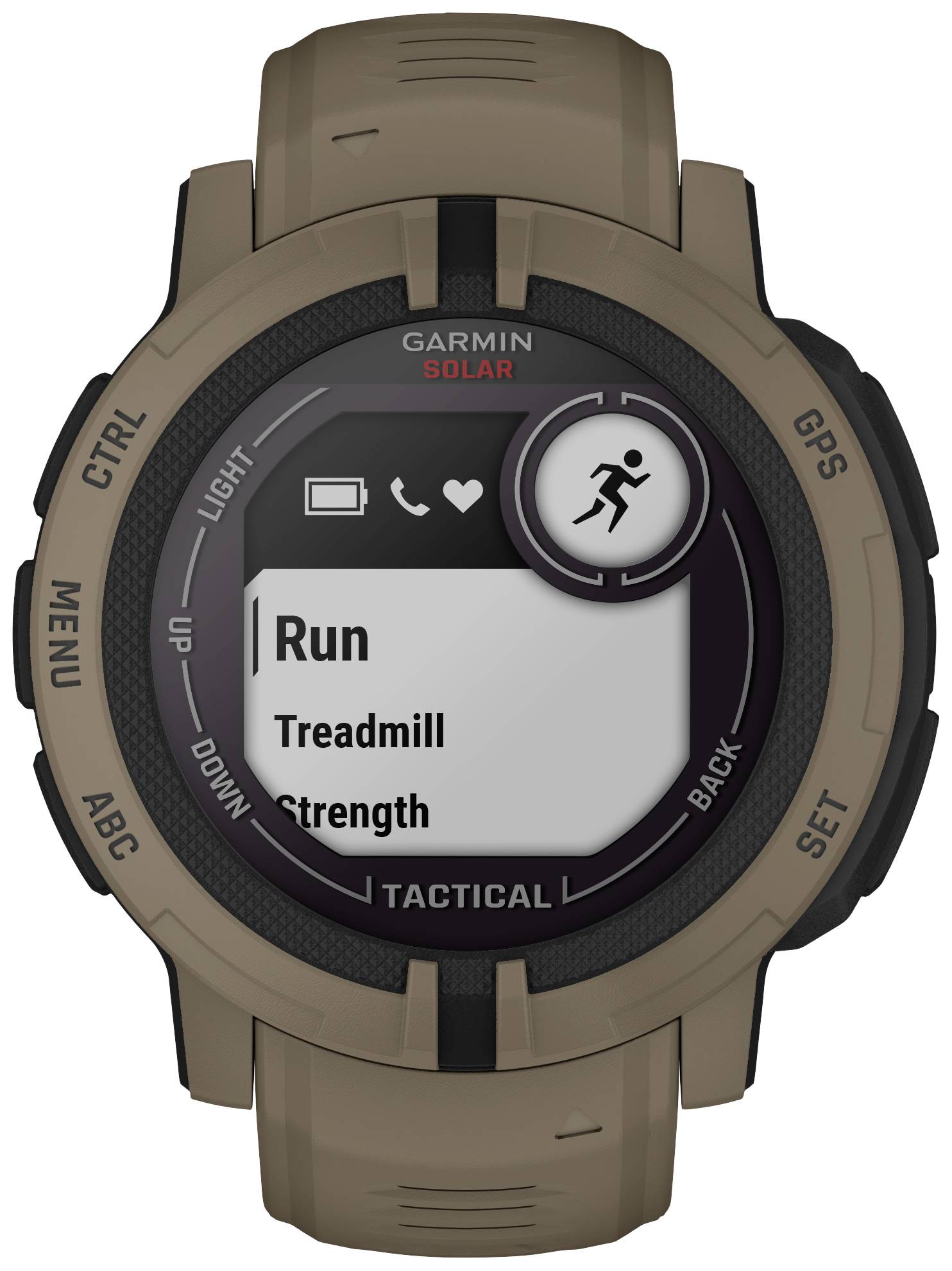 Garmin INSTINCT® 2 SOLAR TACTICAL EDITION Smartwatch Hellbraun