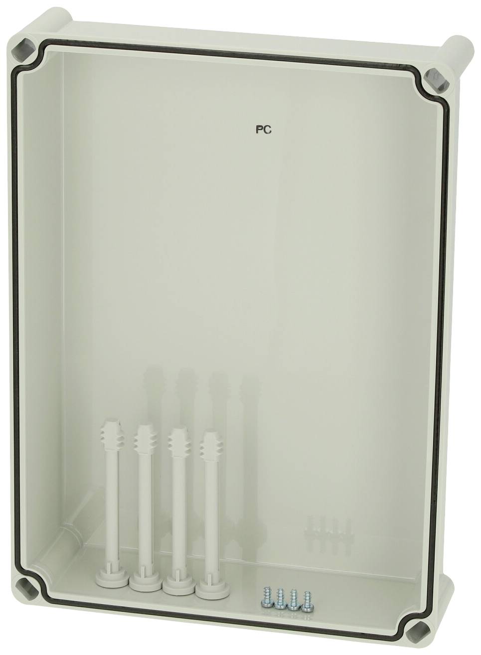 Fibox Cover, PC Grey 3730559 Universal-Gehäuse 380 x 280 x 80 Polycarbonat Lichtgrau (RAL 7035) 1St.