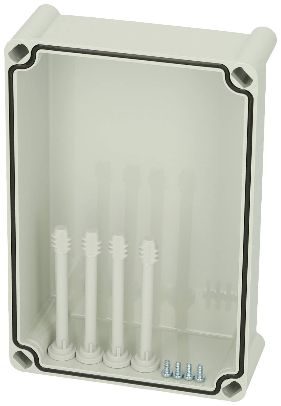 Fibox Cover, PC Grey 3730556 Universal-Gehäuse 280 x 190 x 80 Polycarbonat Lichtgrau (RAL 7035) 1St.