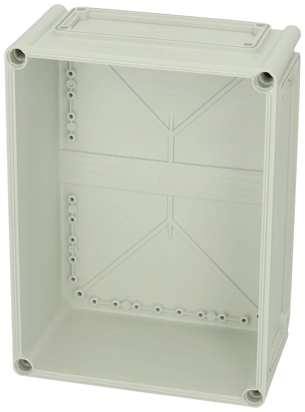 Fibox Base, PC Openings, 2x size 2 flange + 2x size 3 flange 3530316 Gehäuse-Unterteil 380 x 280 x 150 Polycarbonat Lichtgrau