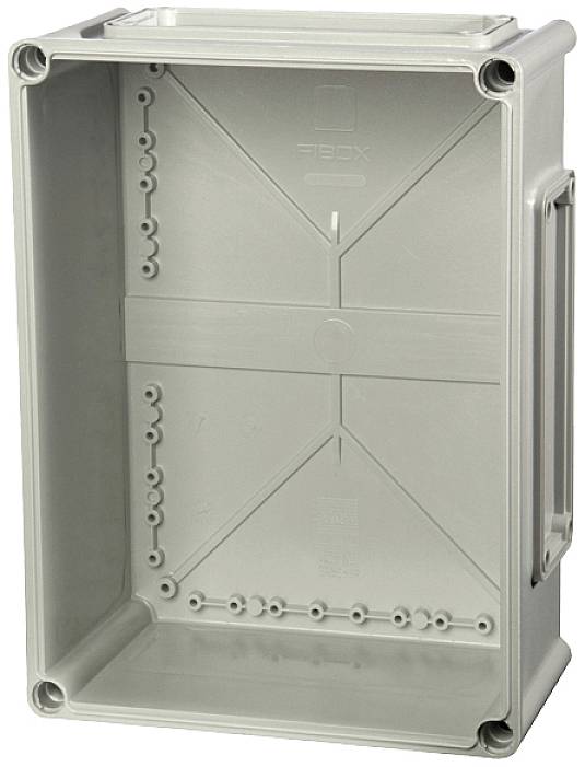 Fibox Base, PC Openings, 3x size 2 flange + 1x size 3 flange 3530315 Gehäuse-Unterteil 380 x 280 x 150 Polycarbonat Lichtgrau