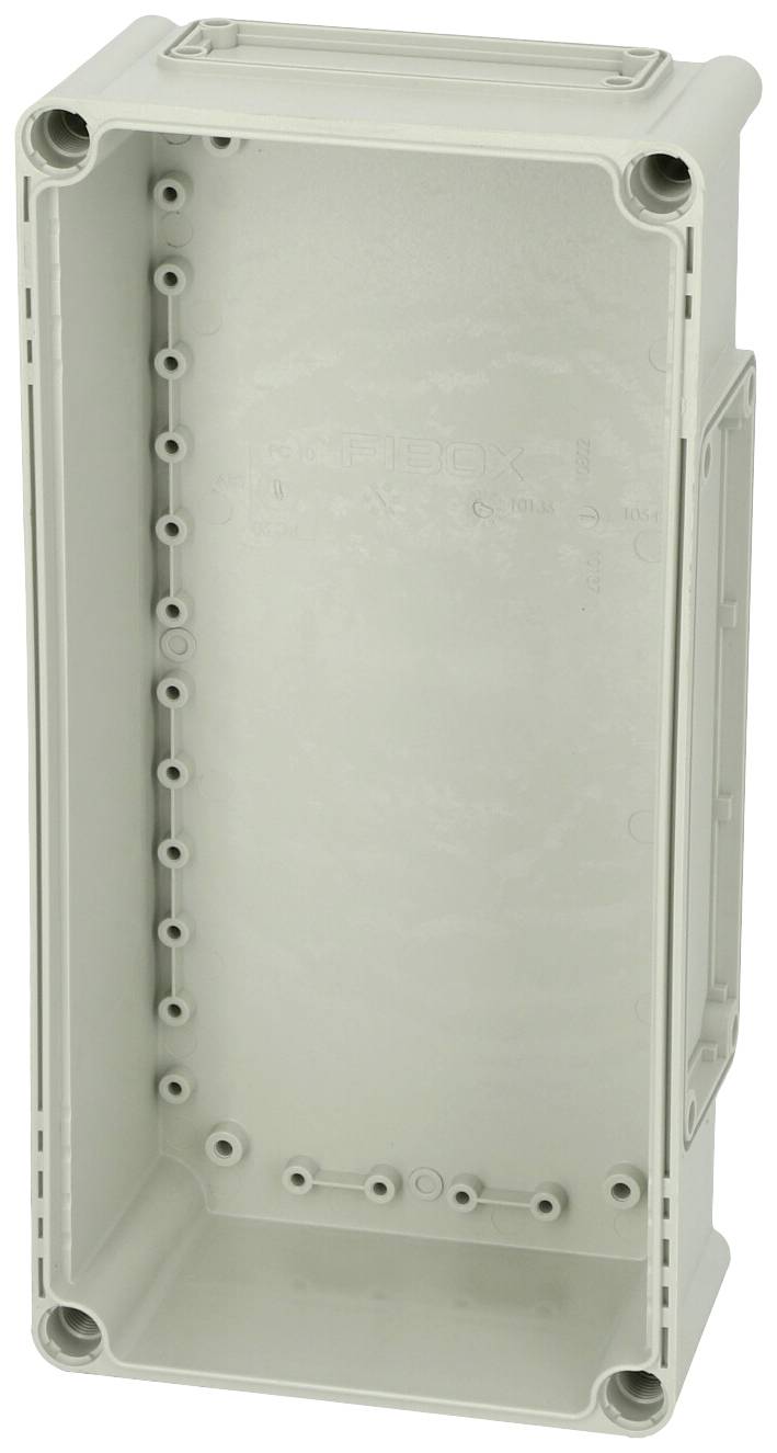 Fibox Base, PC Openings, 2x size 1 flange + 2x size 2 flange 3530136 Gehäuse-Unterteil 380 x 190 x 100 Polycarbonat Lichtgrau