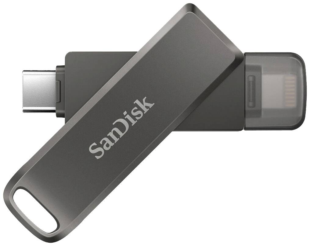 SanDisk iXpand® Luxe USB-Stick 64 GB Schwarz SDIX70N-064G-GN6NN Apple Lightning, USB-C® (USB 3.1 Gen 1)