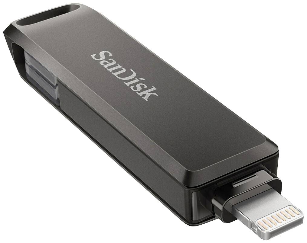 SanDisk iXpand® Luxe USB-Stick 128 GB Schwarz SDIX70N-128G-GN6NE Apple Lightning, USB-C® (USB 3.1 Gen 1)