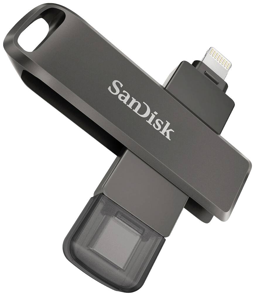 SanDisk iXpand® Luxe USB-Stick 128 GB Schwarz SDIX70N-128G-GN6NE Apple Lightning, USB-C® (USB 3.1 Gen 1)