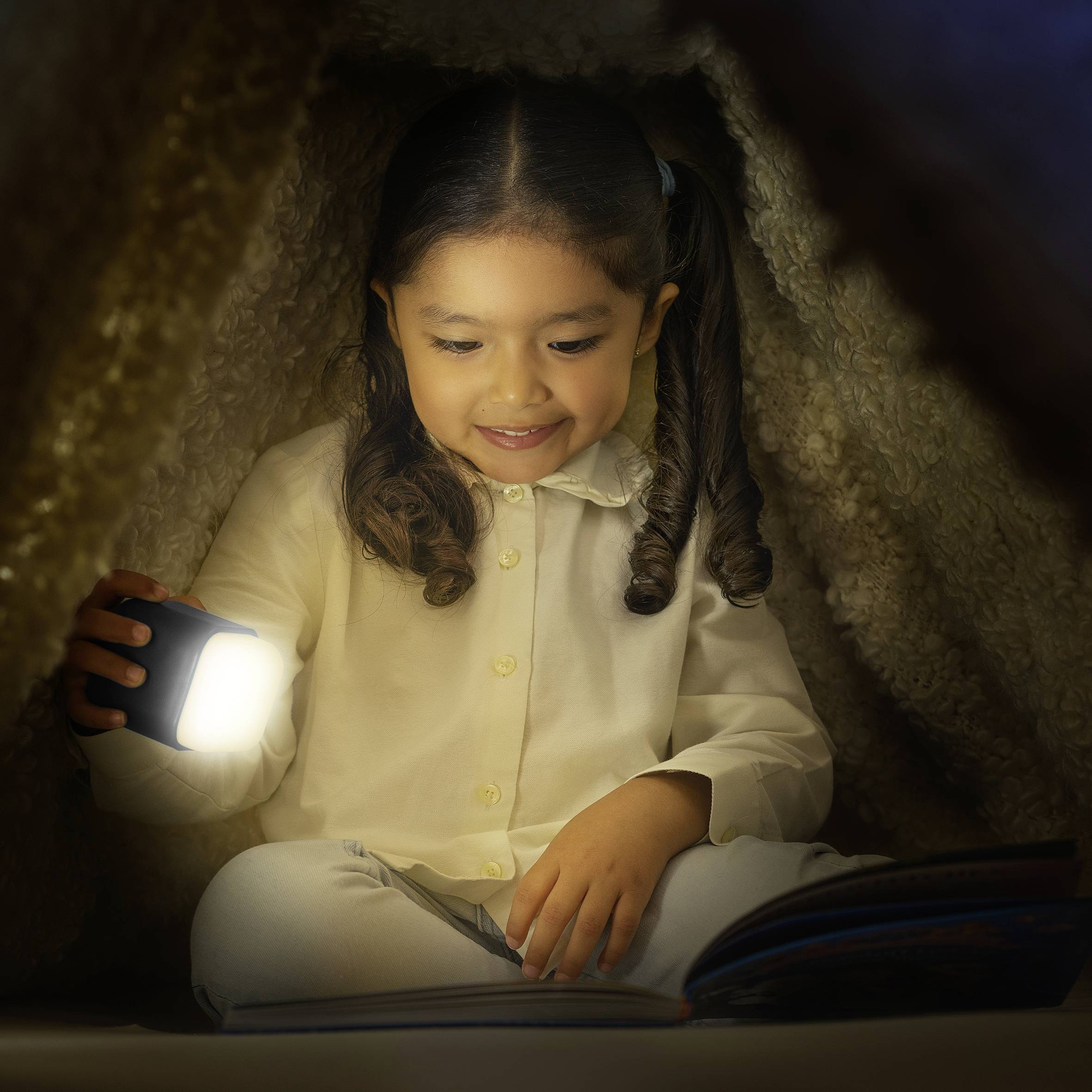 REER 52401 LED-Nachtlicht Quadratisch Mond LED Warmweiß Hellgrau