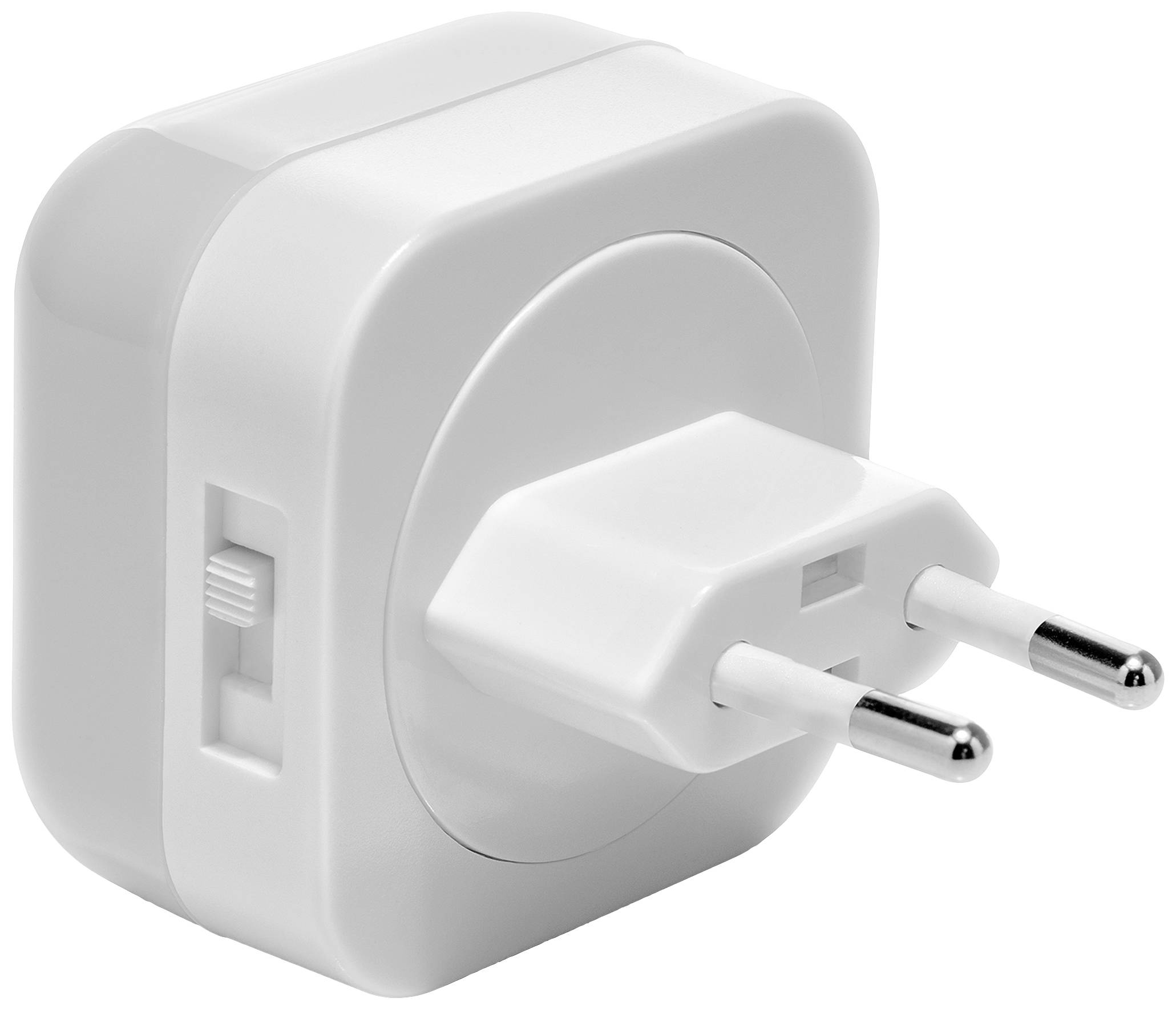 REER 52401 LED-Nachtlicht Quadratisch Mond LED Warmweiß Hellgrau