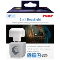 REER 52401 LED-Nachtlicht Quadratisch Mond LED Warmweiß Hellgrau REER 52401 LED-Nachtlicht Quadratisch Mond LED Warmweiß Hellgrau
