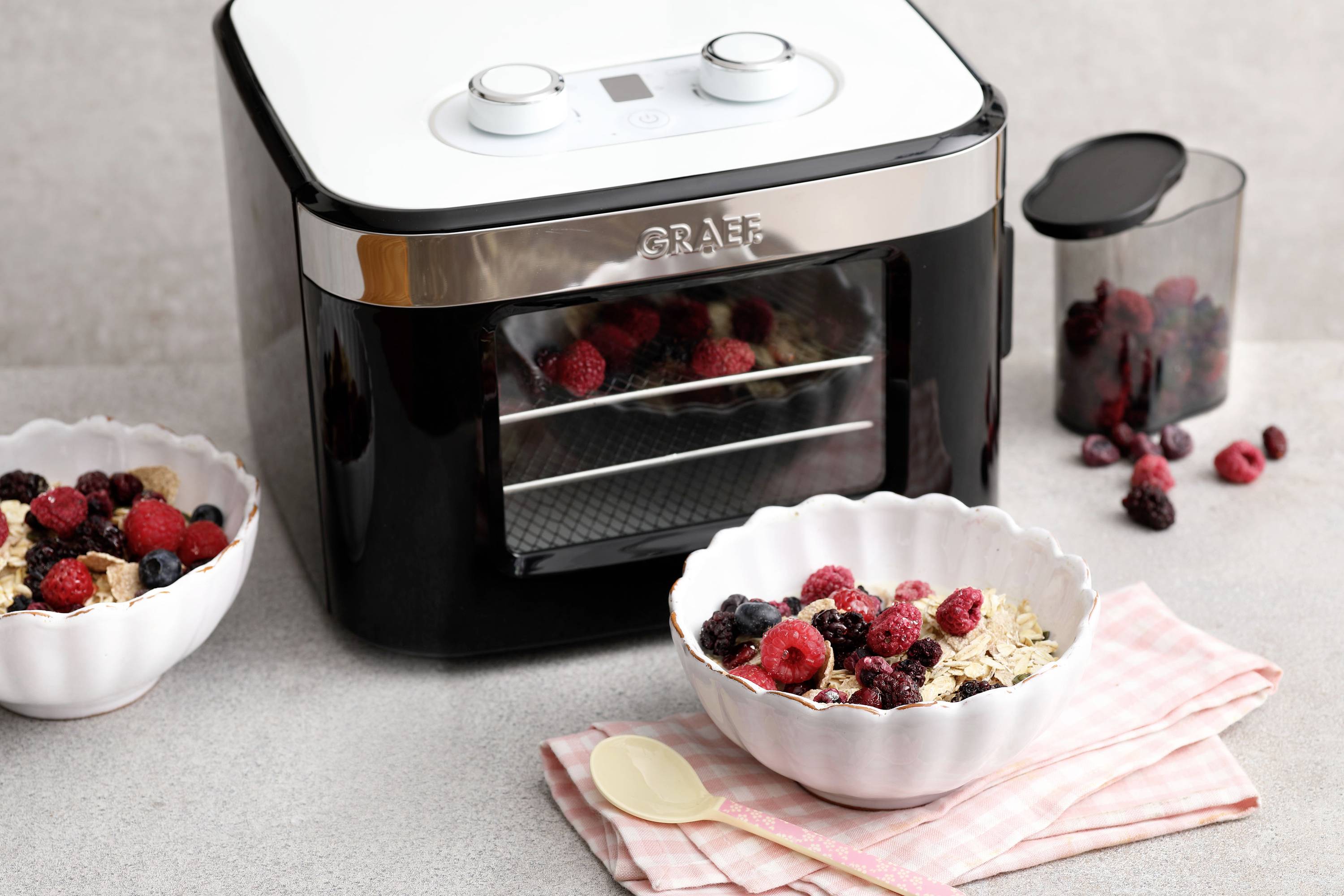 Graef DA2042EU Dörrautomat Schwarz, Silber