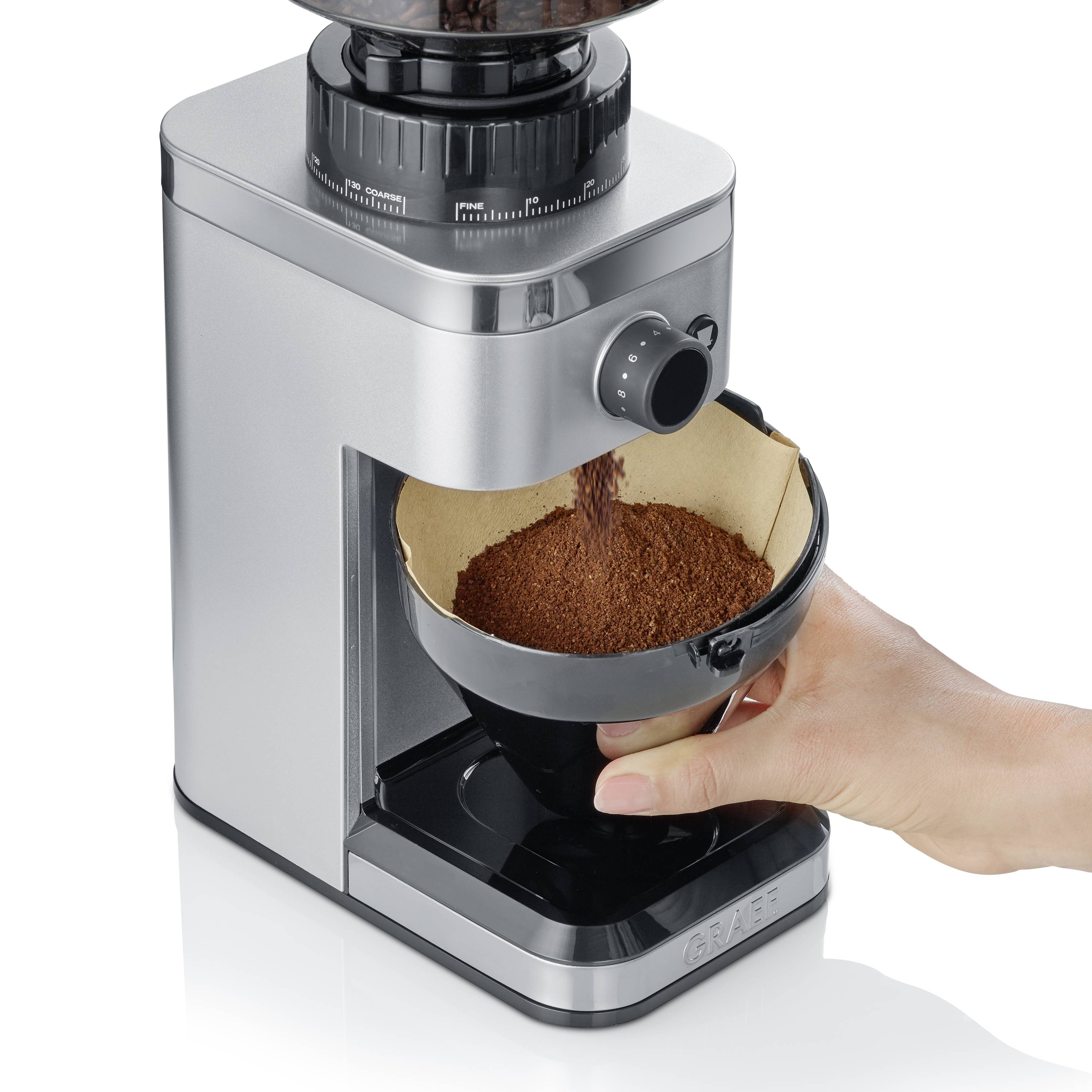 Graef CM500EU Kaffeemühle Silber Stahl-Kegelmahlwerk
