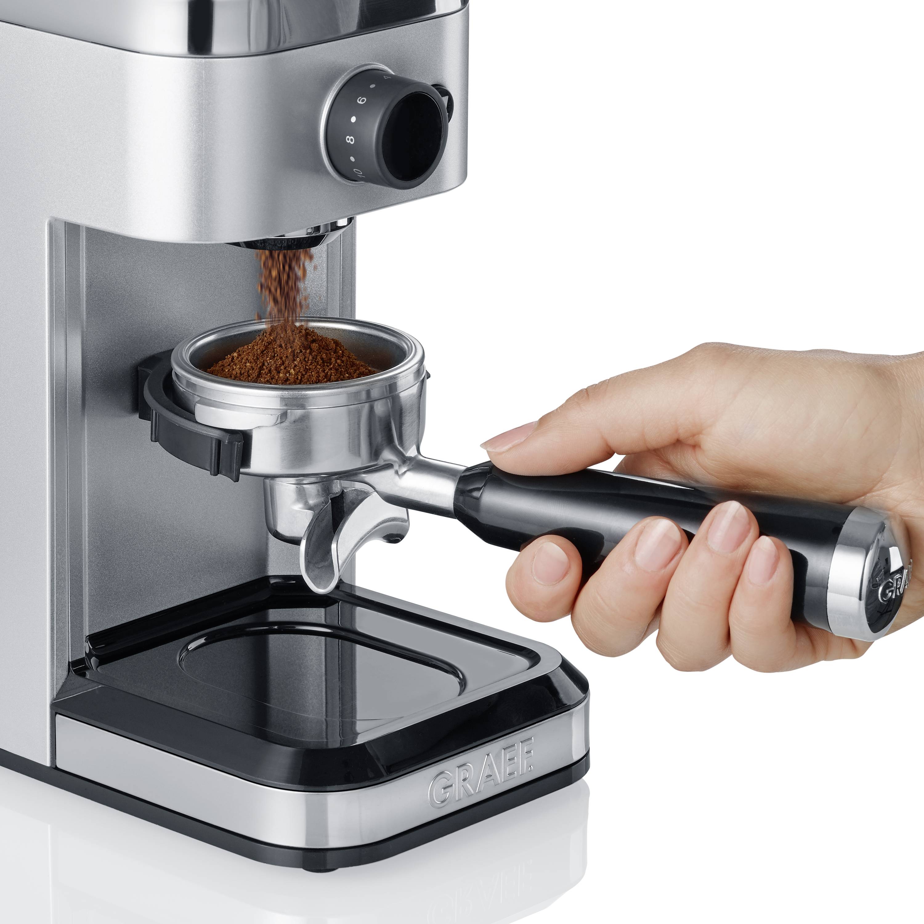 Graef CM500EU Kaffeemühle Silber Stahl-Kegelmahlwerk