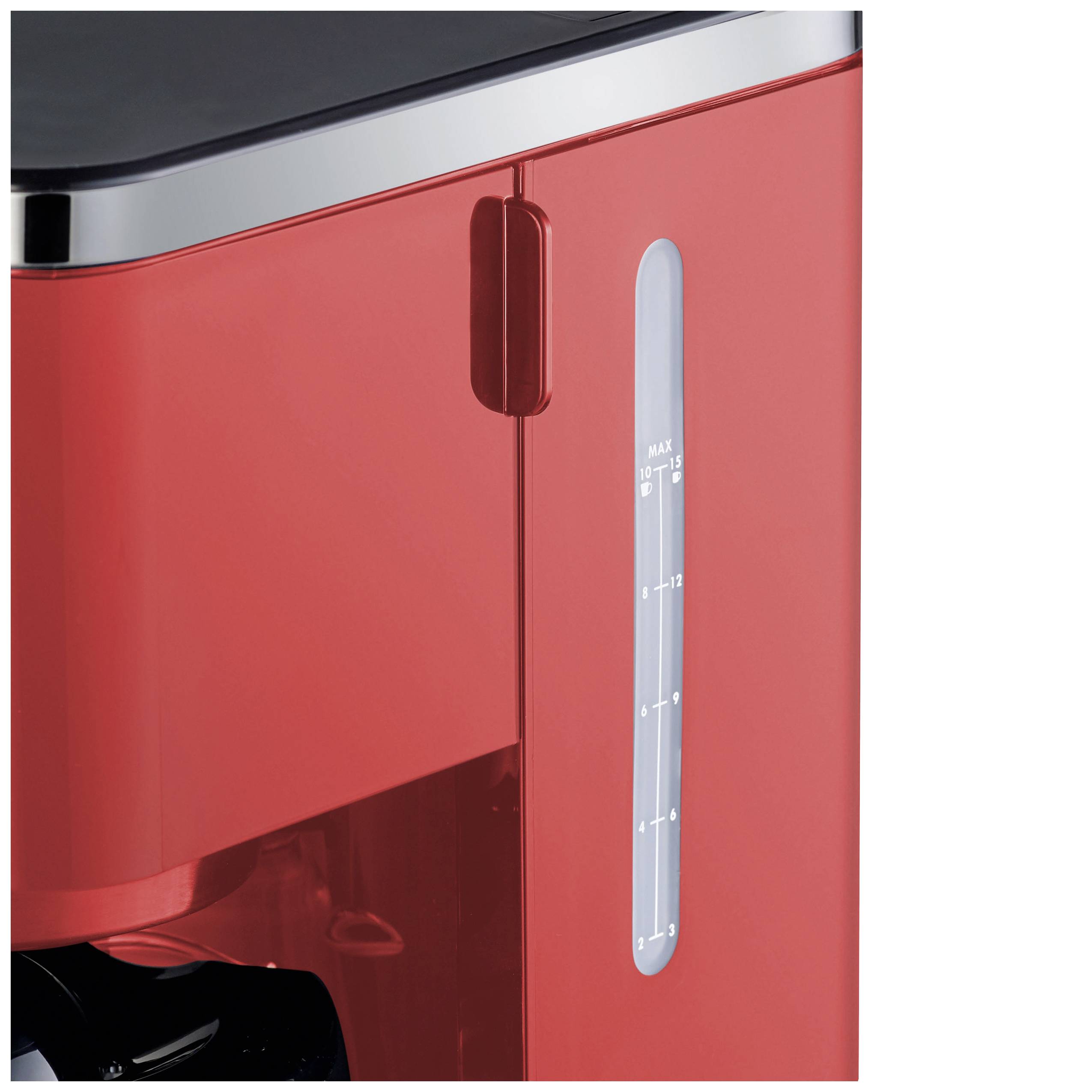 Graef FK 403 Kaffeemaschine Rot Fassungsvermögen Tassen=10 Glaskanne, Warmhaltefunktion