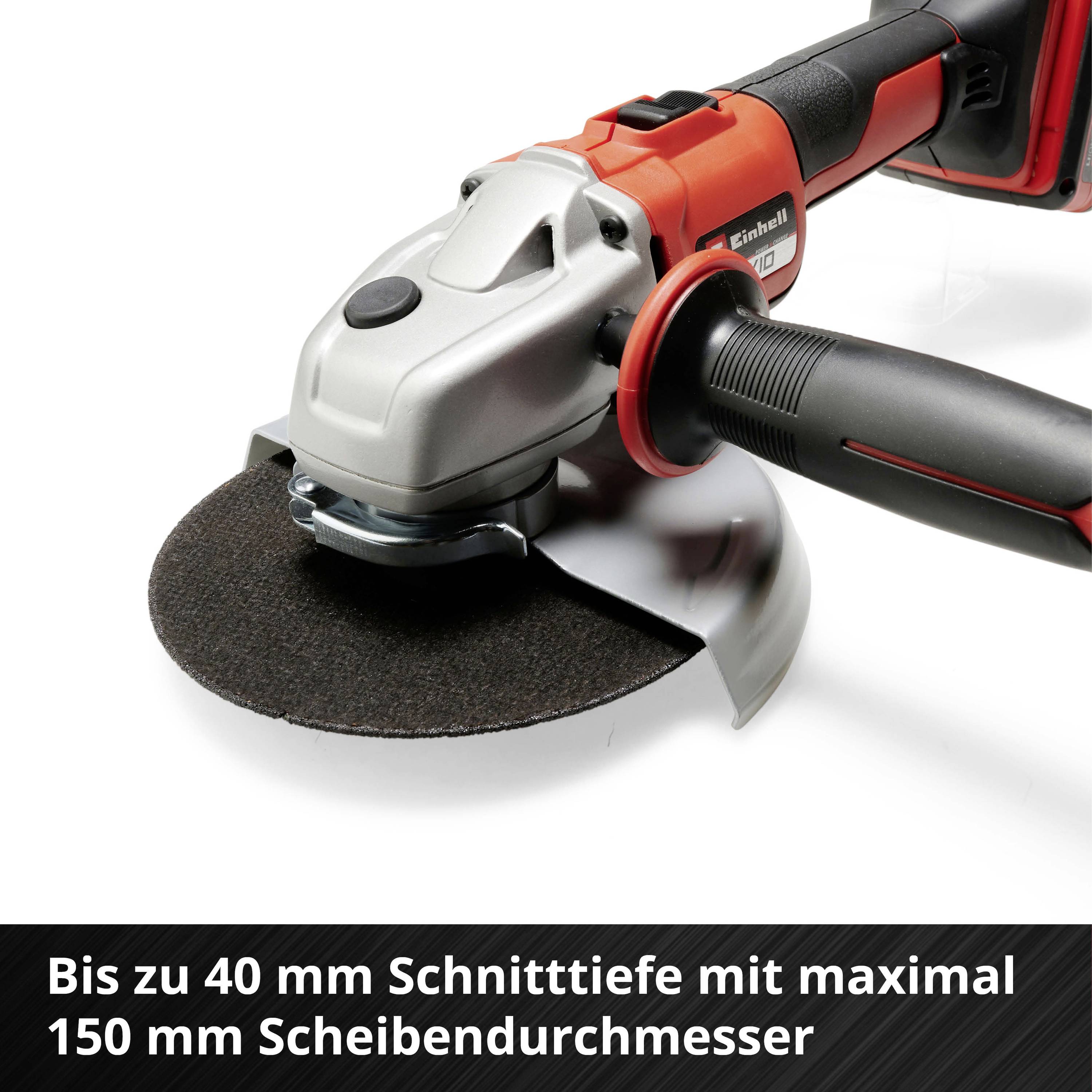Einhell Professional AXXIO 18/150 4431144 Akku-Winkelschleifer 150mm inkl. Trennscheibe