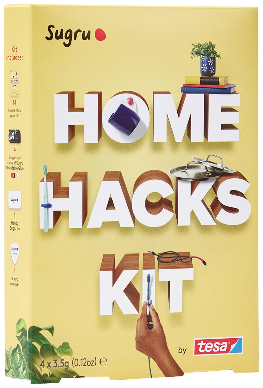 Tesa Sugru Klebeknete 41279-00000-01 Rot, Schwarz, Grau, Weiß 4 St.