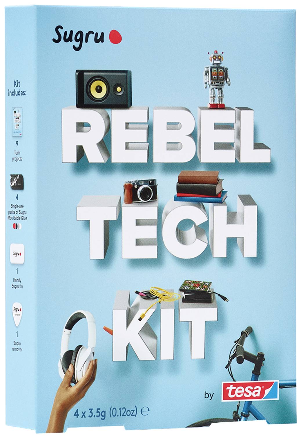 Tesa Sugru Klebeknete 41279-00001-01 Rot, Schwarz, Grau, Weiß 4 St.