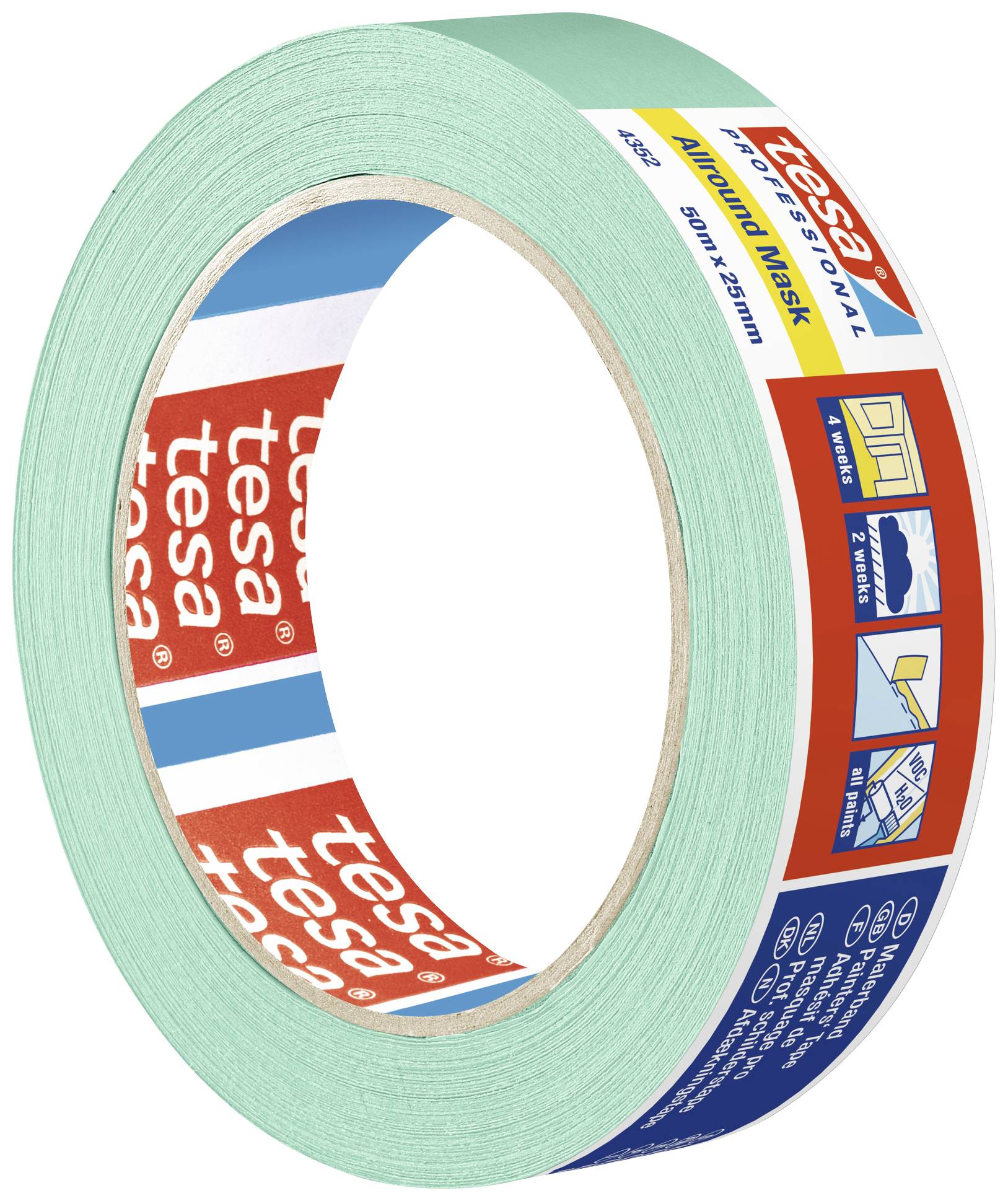 Tesa ALLROUND MASK 04352-00001-00 Kreppband Mint (L x B) 50m x 25mm 1St.