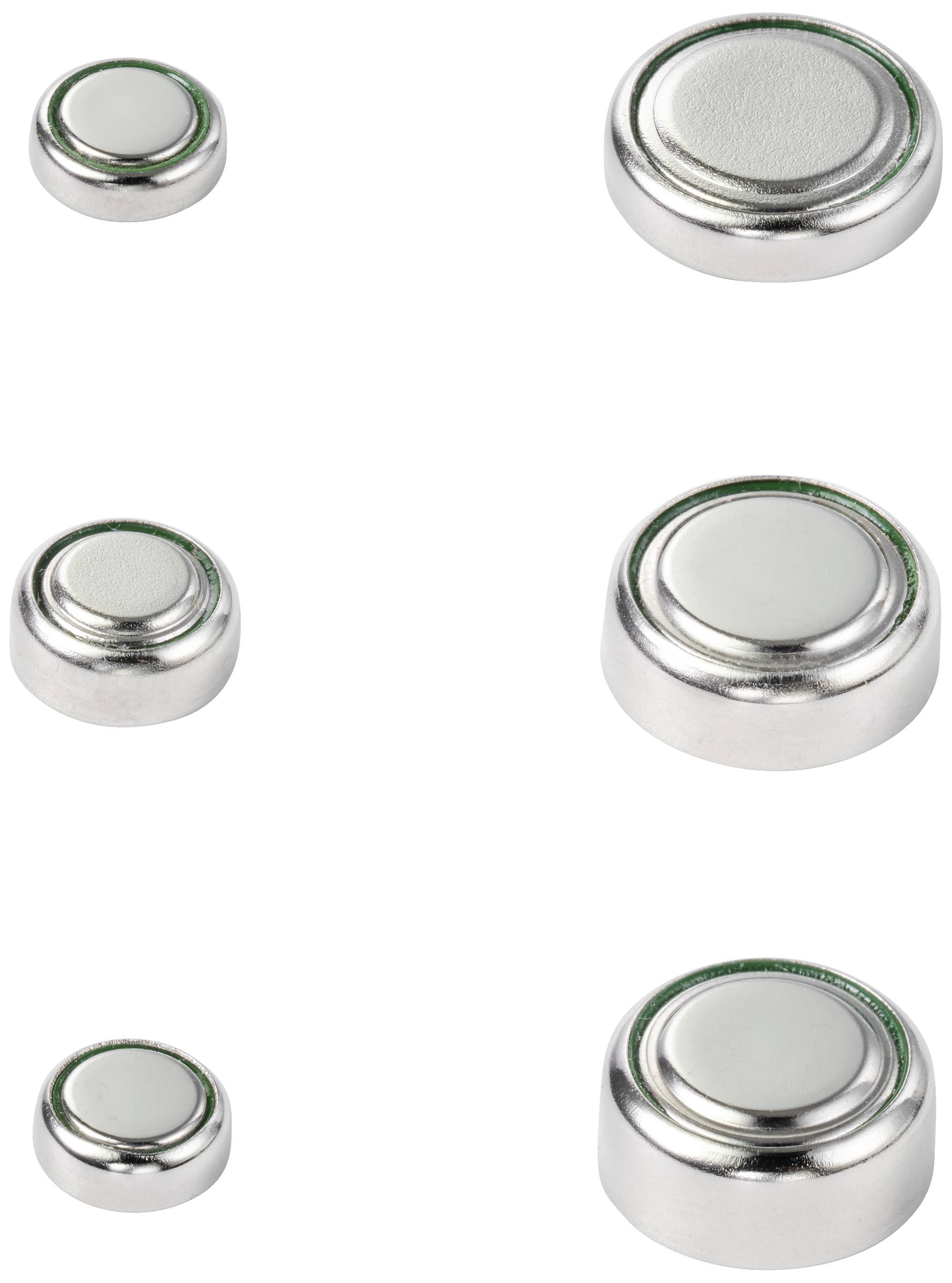 VOLTCRAFT Knopfzellen-Set 6 x AG1, 12 x AG3, 6 x AG4, 9 x AG10, 3 x AG12, 6 x AG13