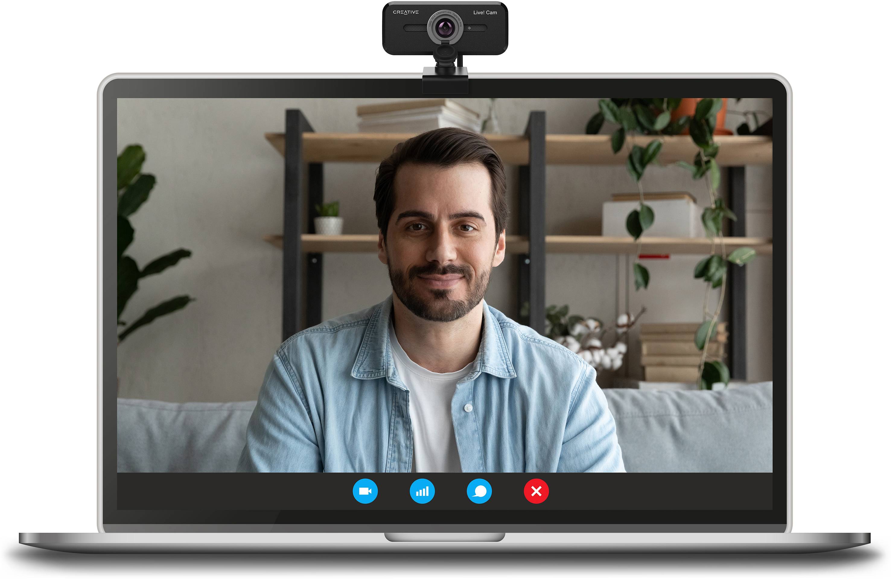 Creative LIVE Cam Sync 1080P V2 Full HD-Webcam 1920 x 1080 Pixel Klemm-Halterung