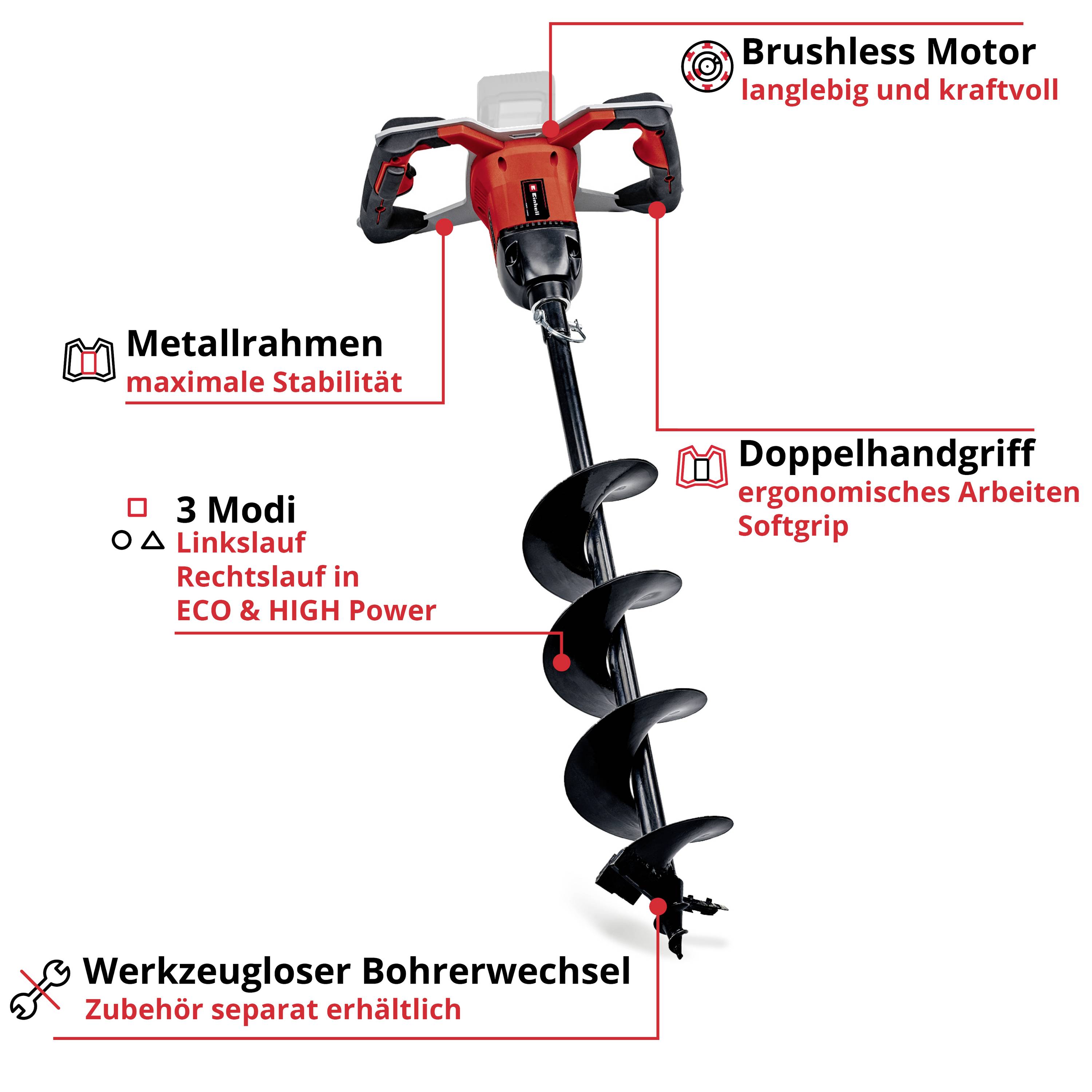 Einhell Professional 3437000 GP-EA 18/150 Li BL-Solo Erdbohrer