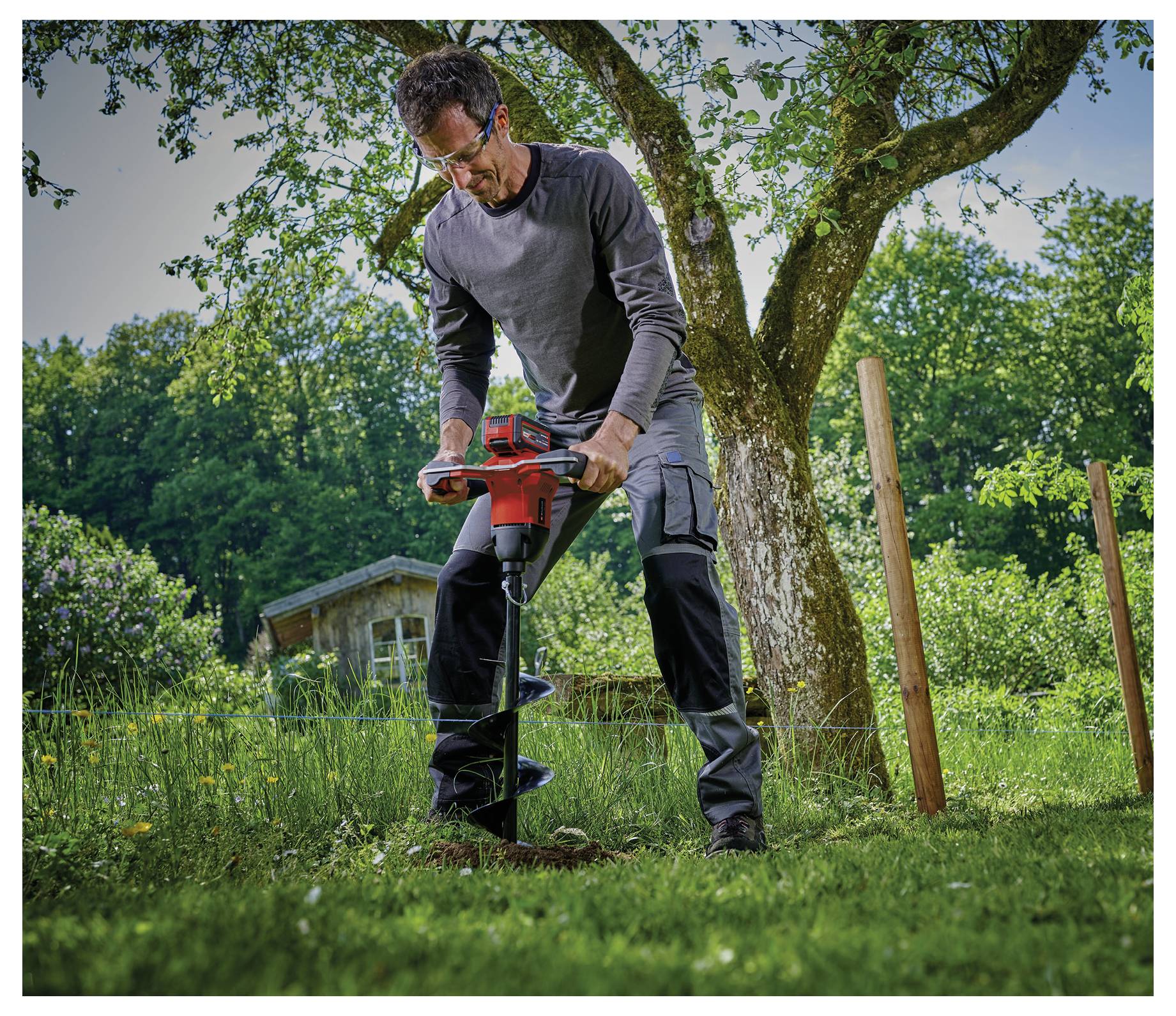 Einhell Professional 3437000 Power X-Change GP-EA 18/150 Li BL-Solo Erdbohrer