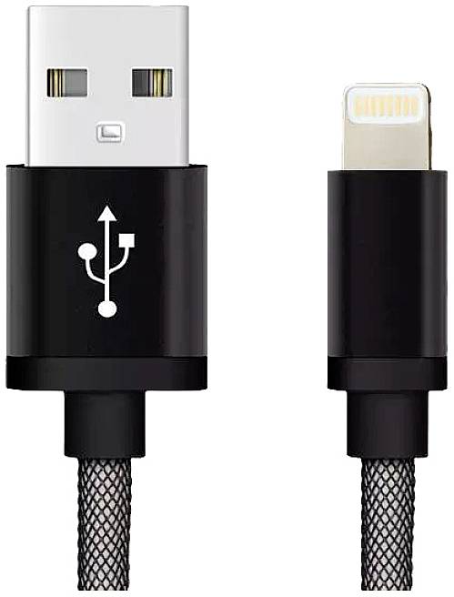 REEKIN USB-Kabel USB 2.0 USB-A Stecker, Apple Lightning Stecker 1.00m Schwarz CAB-011BL