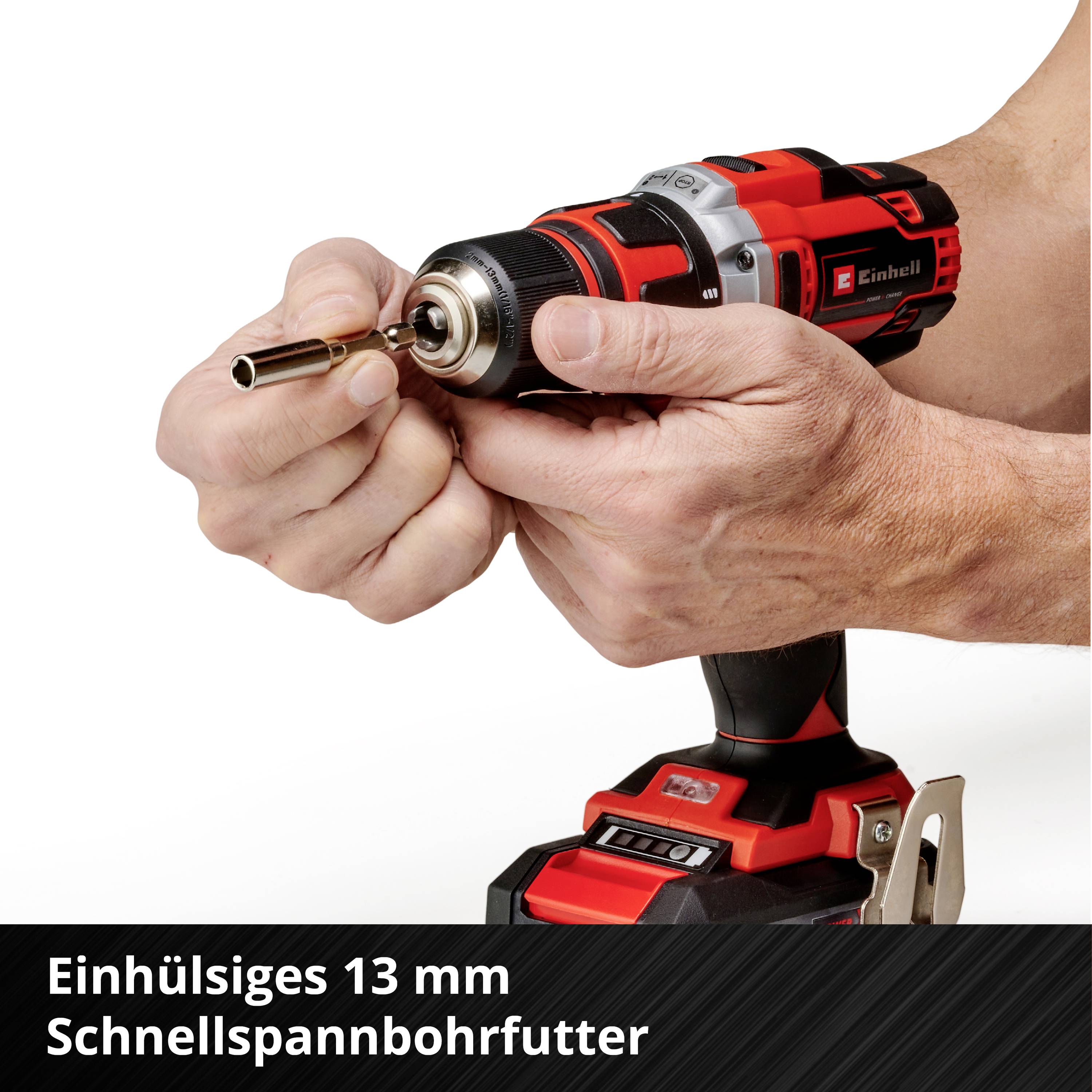 Einhell Power X-Change TE-CD 18/40 Li +69 (2x2,0 Ah) 4513934 Akku-Bohrschrauber 18 V 2.0 Ah Li-Ion inkl. Koffer, inkl. Akku, inkl. Ladegerät, mit Zu