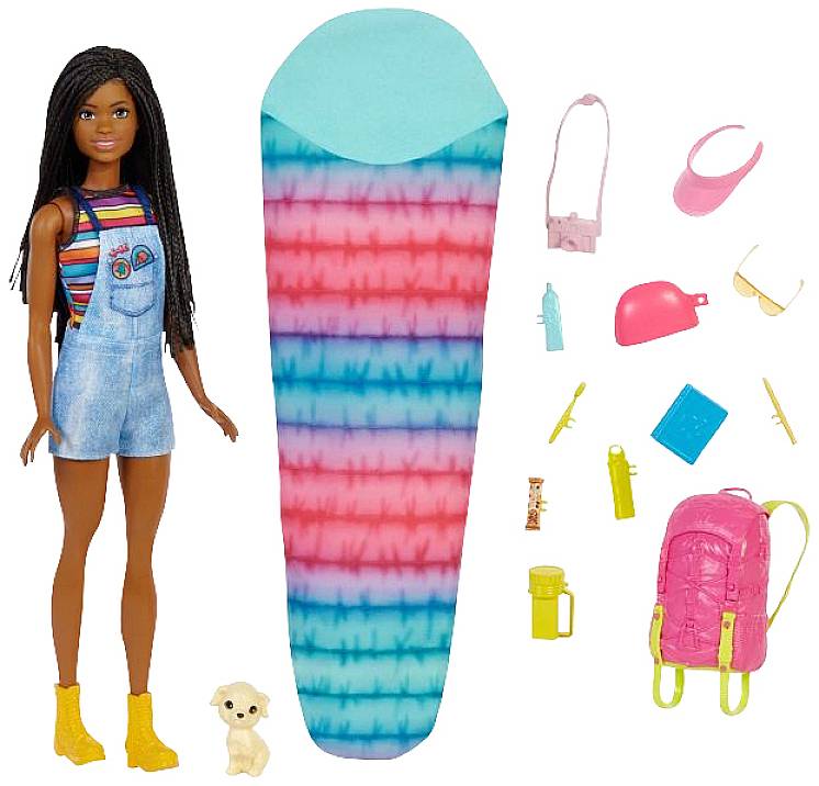 Mattel Barbie ''It takes two! Camping'' Spielset mit Brooklyn Puppe, Hündchen und Acc HDF74