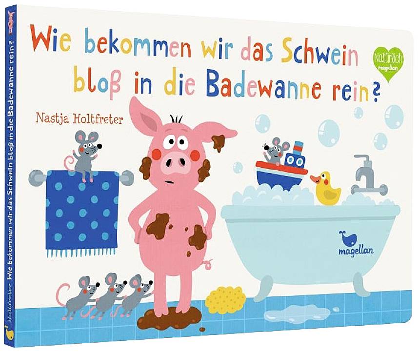 Wie bekommen wir das Schwein bloß in die Badewanne rein?