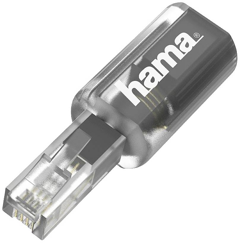 USB-Adapter von Hama mit RJ-45-Stecker, geeignet zum Verbinden von Geräten mit Ethernet-Ports.