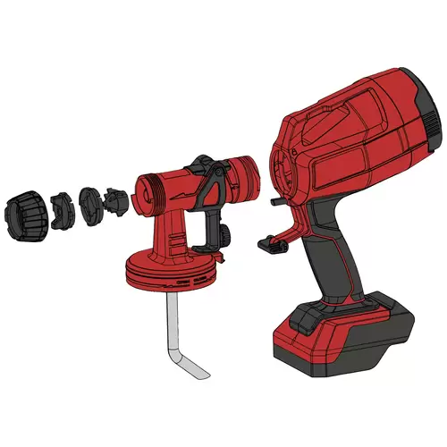 Einhell Power X-Change TC-SY 18/60 Li-Solo Farbsprühsystem Fördermenge (max.) 650 ml/min